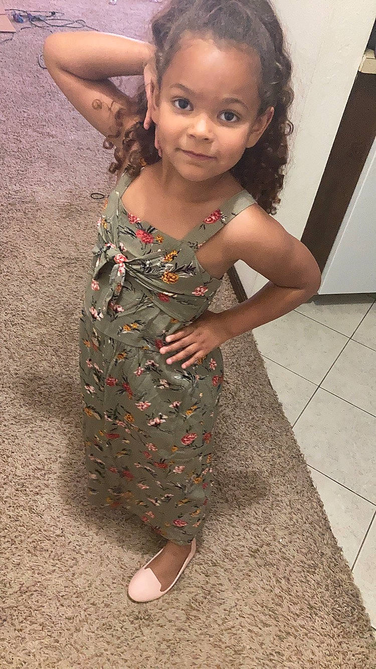 Braylee is registered to the contest to win money with this photo: beauty, black_hair, day_dress, dress, fashion_design, flash_photography, flooring, formal_wear, fun, hairstyle, happy, necklace, one_piece_garment, person, sandal, shoulder, skin, thigh, toddler, trunk