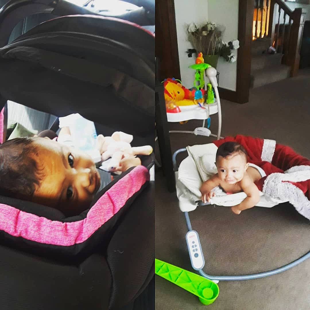Kyliah is registered to the contest to win money with this photo: baby, baby_carriage, baby_products, birth, canidae, child, comfort, companion_dog, furniture, infant_bed, nap, person, play, product, sleep, toddler