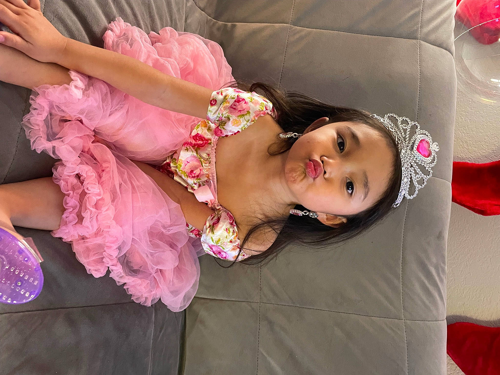 Jenesis joined the competition — help win amazing prizes! abdomen, black_hair, child, dress, embellishment, event, eyelash, fashion_accessory, fashion_design, happy, headpiece, jewellery, magenta, makeover, pattern, person, pink, skin, thigh, trunk