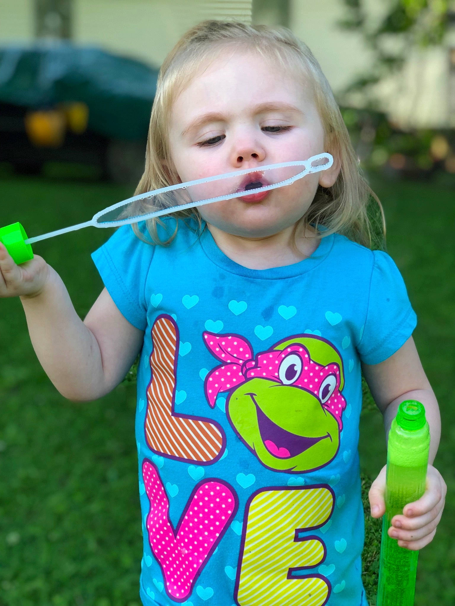 Paisley joined the competition — help win amazing prizes! baby_toddler_clothing, baby_toys, child, green, happy, mouth, organ, person, play, smile, toddler, tooth