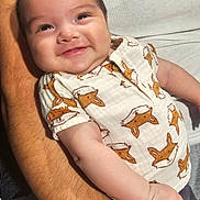 Angel joined the competition — help win amazing prizes! arm, baby, casual, child, closeup, clothing, cute, family, fox_pattern, happy, holding, human, infant, person, portrait, shirt, skin, smiling, sunlight, toddler