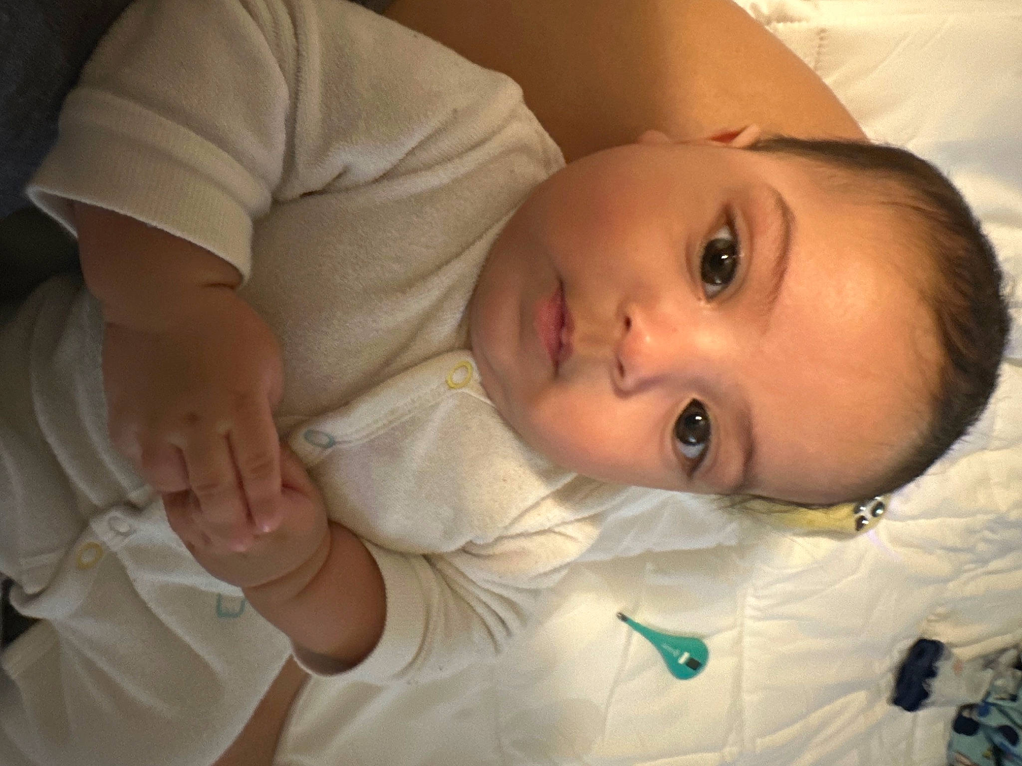 Mateo is registered to the contest to win money with this photo: baby, baby_toddler_clothing, cheek, comfort, eye, eyebrow, eyelash, facial_expression, gesture, happy, human_body, iris, lip, mouth, neck, nose, person, skin, sleeve, smile