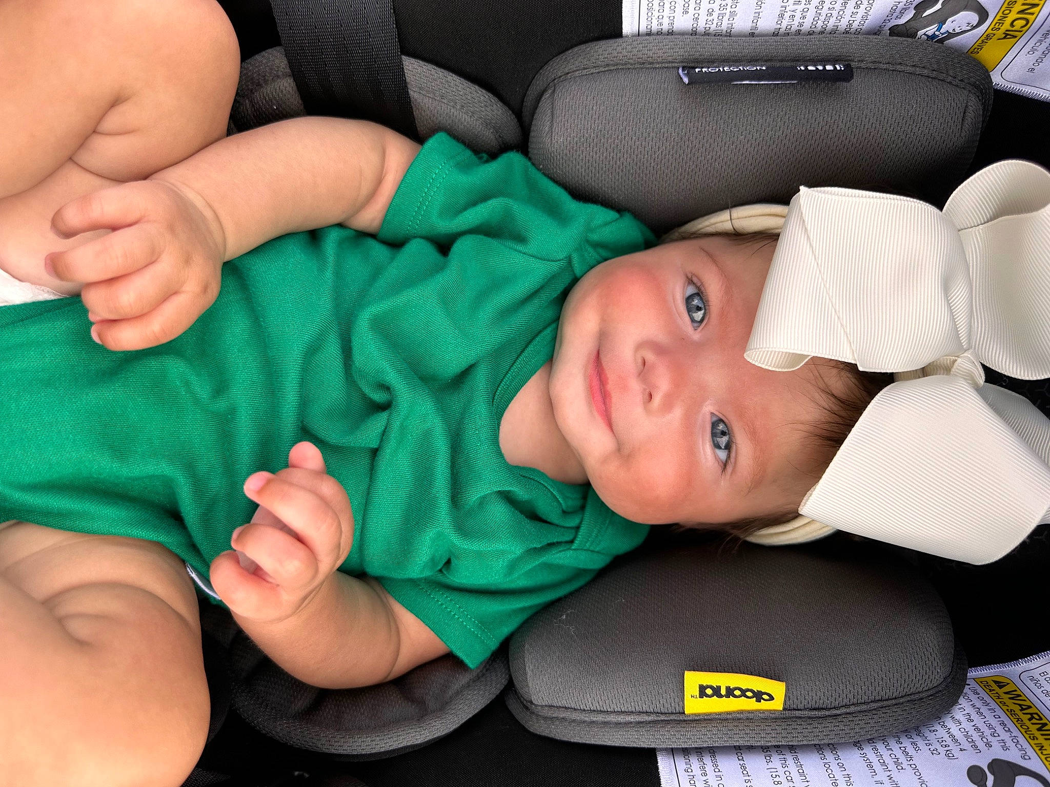 Charli joined the competition — help win amazing prizes! auto_part, baby, baby_carriage, baby_in_car_seat, baby_products, baby_toddler_clothing, car_seat, cheek, child, comfort, finger, gesture, grass, headwear, nail, people, person, skin, smile, thumb