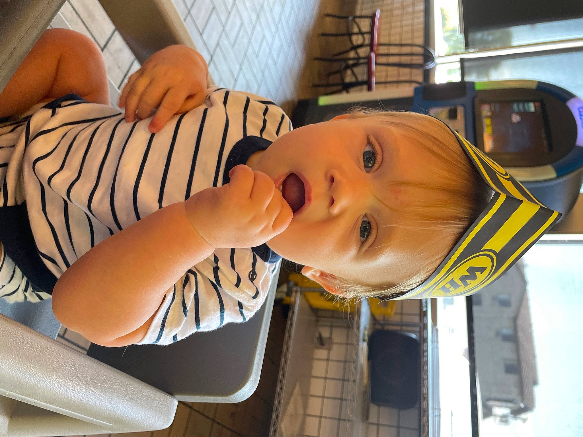Kolby joined the competition — help win amazing prizes! baby, baby_products, baby_safety, baby_toddler_clothing, car, child, comfort, dress, eye, fun, hat, human_leg, linens, person, room, sitting, smile, suit, sunglasses, surprise