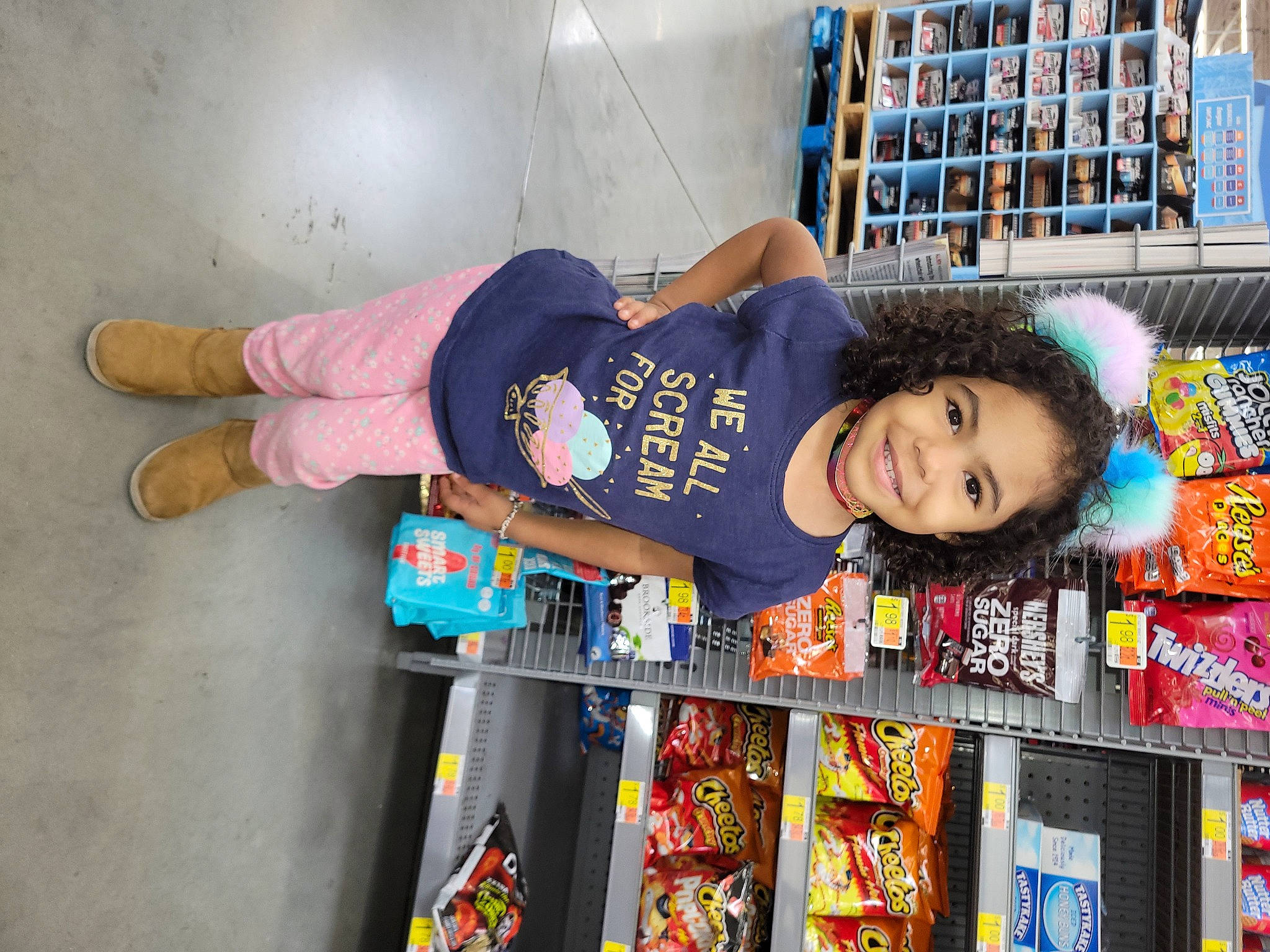 Kristina joined the competition — help win amazing prizes! building, child, convenience_store, fun, happy, human_leg, joy, person, publication, retail, shelf, shelving, smile, street_fashion, t_shirt, thigh, travel