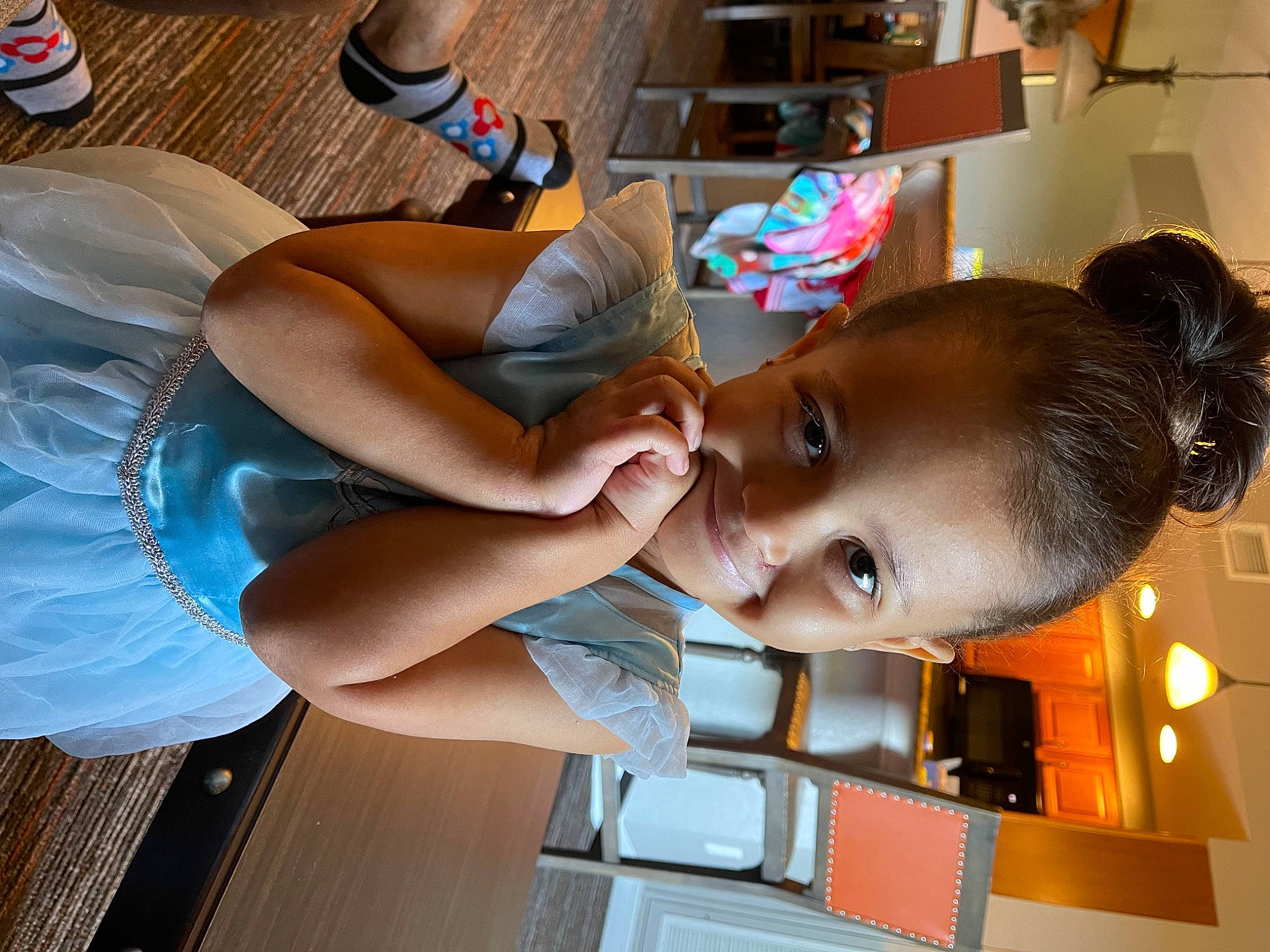 Alexandria is registered to the contest to win money with this photo: baby, buzz_cut, chest, child, ear, elbow, foot, fun, happy, human_leg, leisure, machine, mouth, person, room, smile, thigh, toddler, water