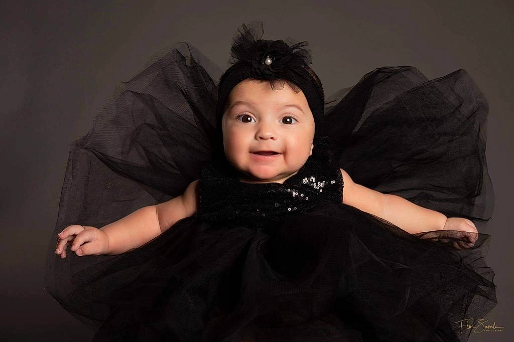 Sandra Culbreth joined the competition — help win amazing prizes! baby, baby_toddler_clothing, black_hair, cheek, child, comfort, darkness, eyebrow, flash_photography, formal_wear, fur, gesture, happy, iris, monochrome, monochrome_photography, person, sitting, sleeve, smile