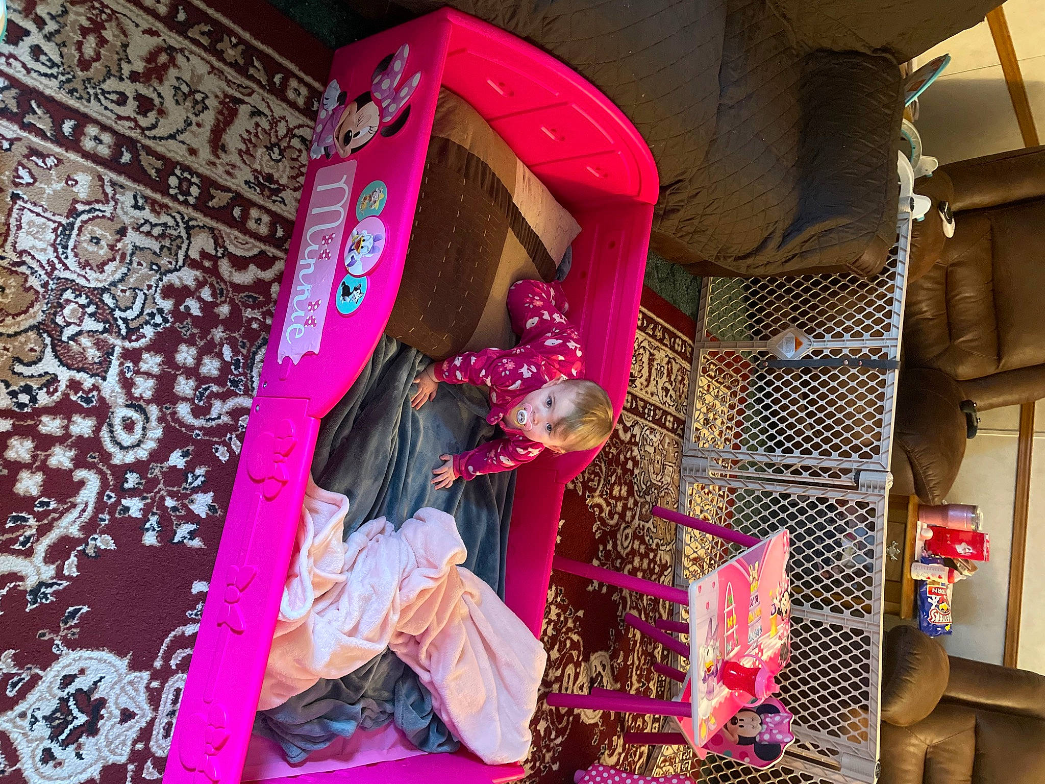 Madilynn joined the competition — help win amazing prizes! art, carmine, decoration, event, house, linens, magenta, pattern, person, pink, purple, room, textile, visual_arts, wood