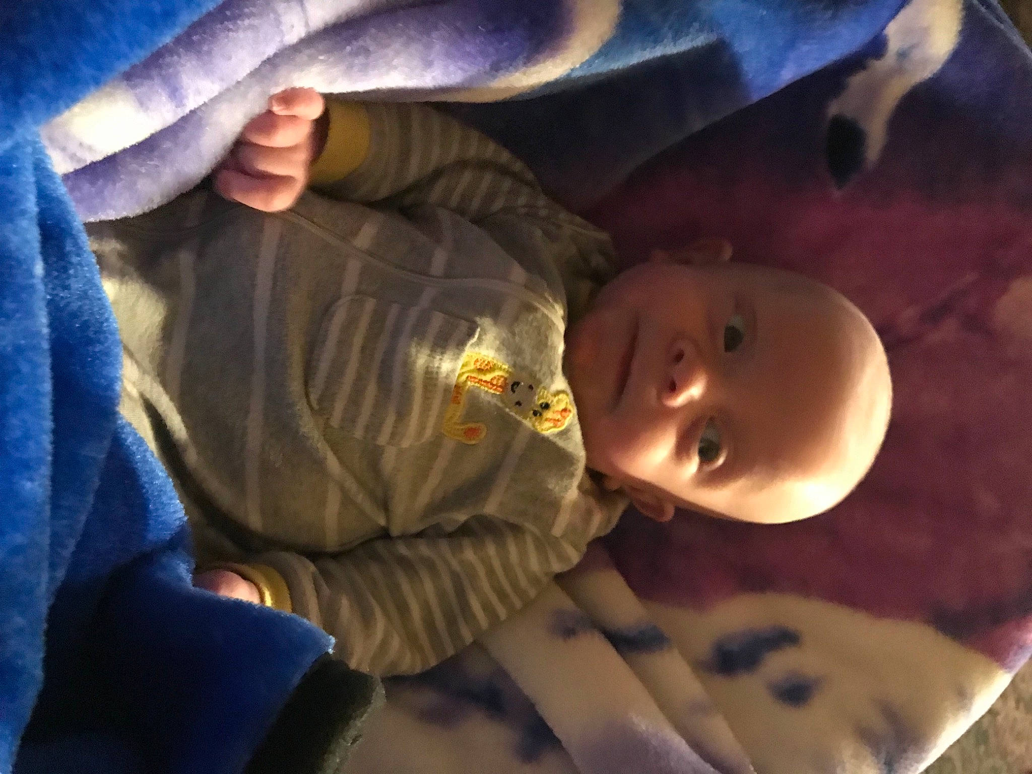 Isiah is registered to the contest to win money with this photo: baby, baby_toddler_clothing, blue, cheek, child, comfort, finger, gesture, grass, happy, head, human_body, iris, mouth, nose, person, skin, sleeve, smile, toddler