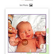 Mateo is registered to the contest to win money with this photo: baby, newborn, infant, smiling, blanket, arms_raised, face, skin, head, person, child, watermark, mom_365, digital_interface, thumbnail, navigation_icons, photography, portrait, cute, happy