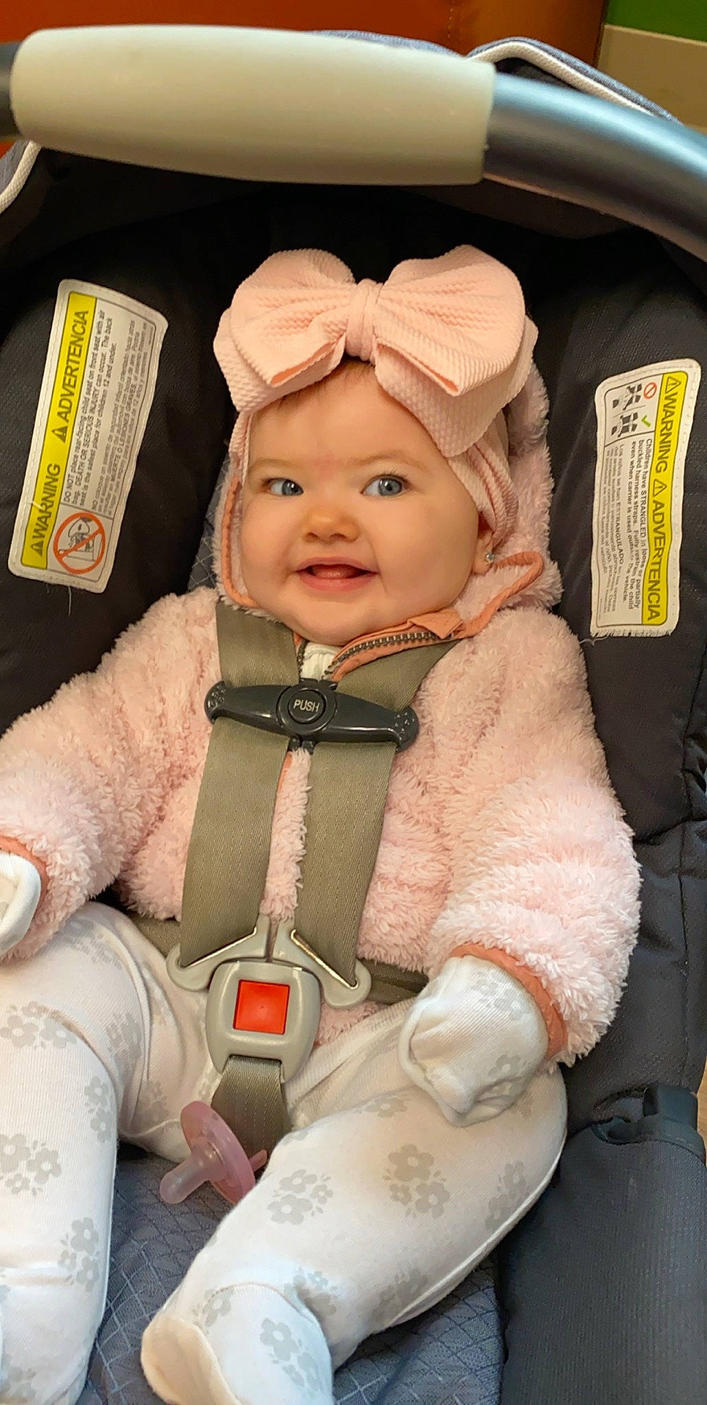 Georgia joined the competition — help win amazing prizes! baby, baby_in_car_seat, car_seat, child, person, toddler