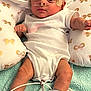 Aubree is registered to the contest to win money with this photo: baby, infant, medical_equipment, nasal_cannula, blanket, pillow, butterfly_pattern, monitoring_wires, white_onesie, foot_sensor, hospital, cute, lying_down, closeup, child, newborn, healthcare, patient, indoors, soft_texture