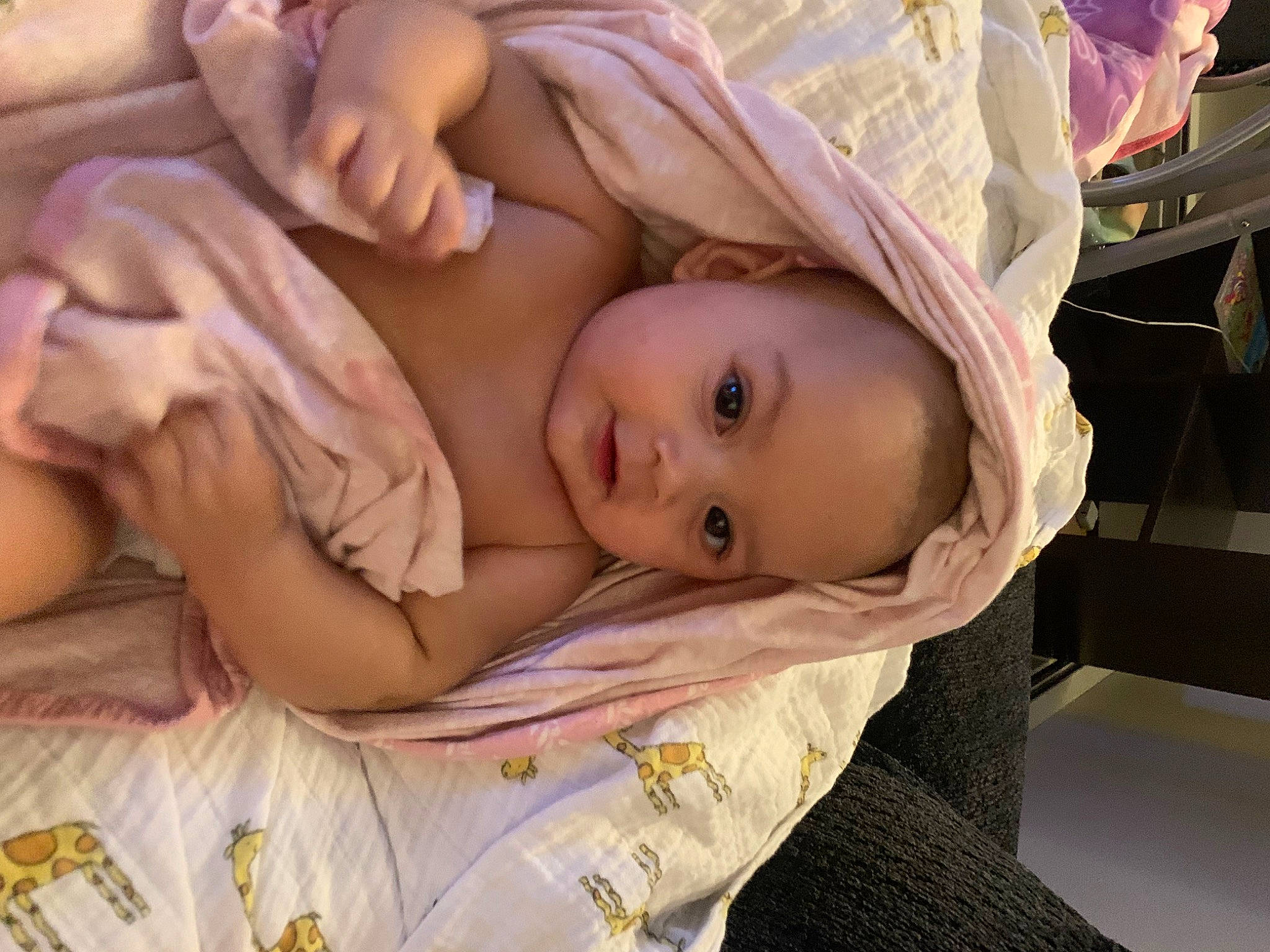 Alicen is registered to the contest to win money with this photo: abdomen, baby, cheek, child, comfort, event, eye, face, finger, gesture, hand, happy, head, linens, people, person, room, skin, toddler, tree