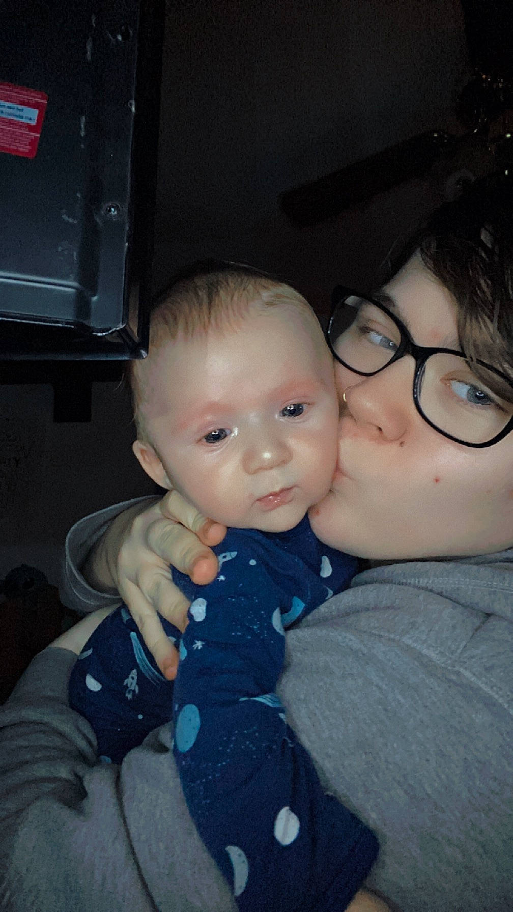 Maverick joined the competition — help win amazing prizes! baby, baby_toddler_clothing, cheek, eye, eyebrow, eyewear, finger, fun, gesture, glasses, happy, human_body, lip, mouth, nose, person, sitting, skin, thumb, toddler