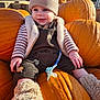 George joined the competition — help win amazing prizes! baby, pumpkin, autumn, outdoor, child, smiling, beanie, boots, clothing, season, sunlight, nature, harvest, cute, toddler, fall, festival, portrait, fun, holiday
