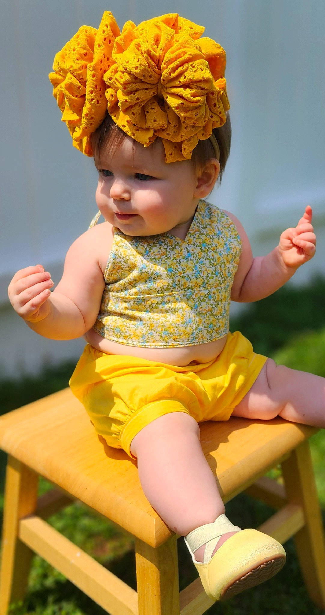 Halen joined the competition — help win amazing prizes! baby_toddler_clothing, beauty, child, eye, face, facial_expression, finger, fun, happy, head, headgear, headwear, human_body, person, photograph, pink, shorts, skin, smile, thigh