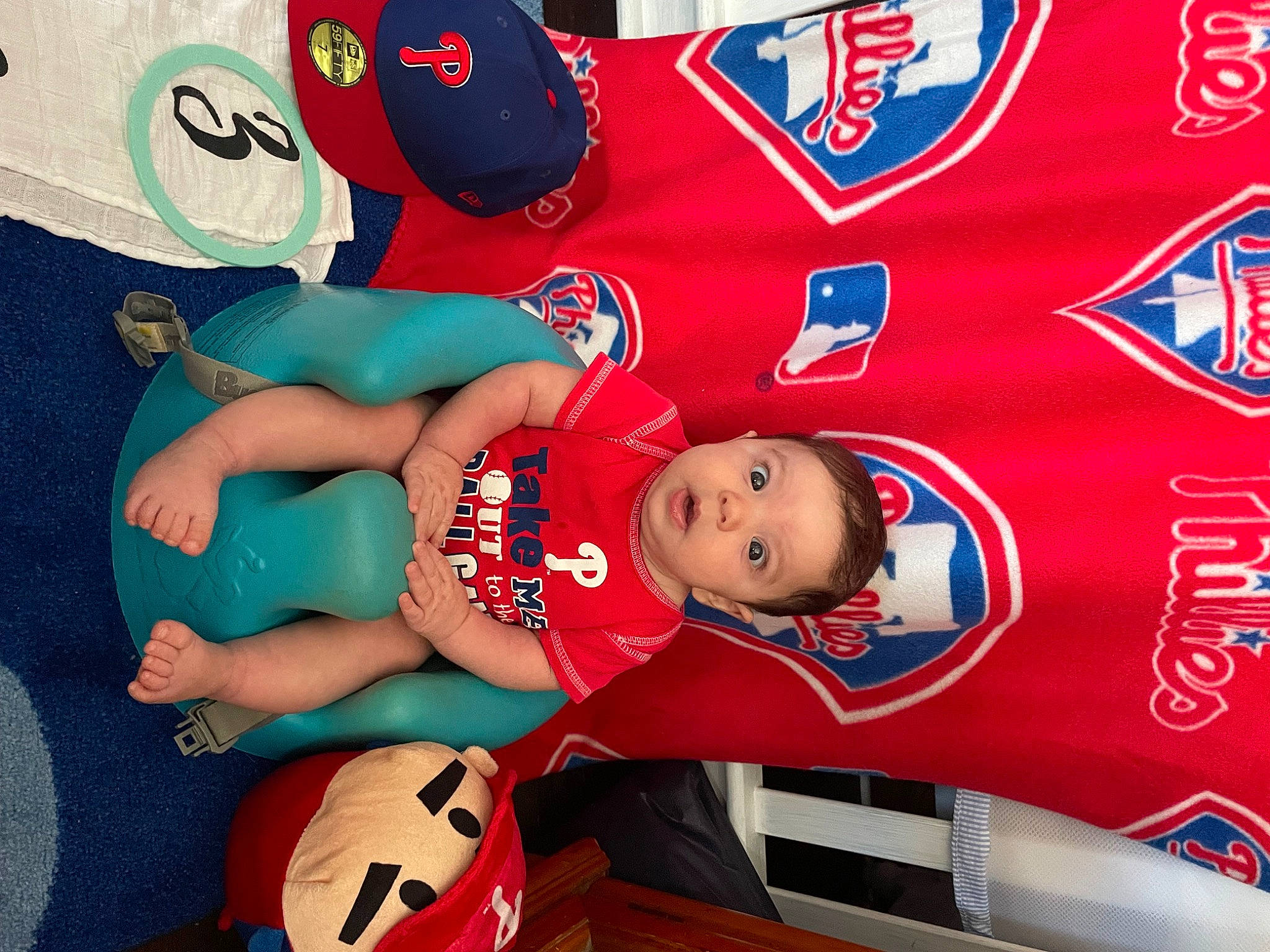 Matthew joined the competition — help win amazing prizes! ball, carmine, electric_blue, event, football, fun, gesture, happy, hat, jersey, person, player, red, sleeve, sports_gear, sports_uniform, sportswear, t_shirt, team, white