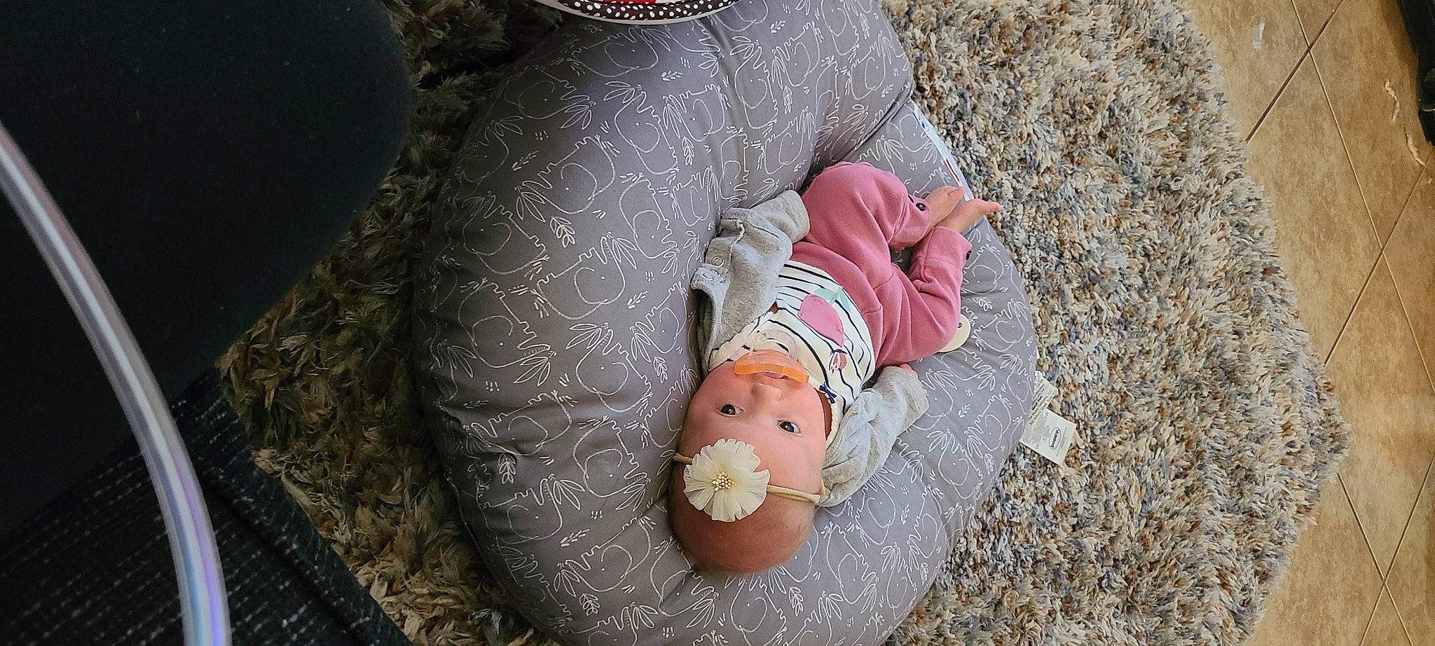 Sophia joined the competition — help win amazing prizes! arm, baby, baby_products, baby_toddler_clothing, child, comfort, finger, foot, grass, hand, human_body, human_leg, leg, linens, pattern, people_in_nature, sitting, sleeve, thigh, toy