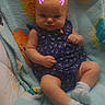 Ciara Mcguire joined the competition — help win amazing prizes! anchor_pattern, arms, baby, blanket, blue_clothing, child, colorful, cushion, cute, digital_filter, face, head, indoors, infant, legs, lying_down, patterned_blanket, portrait, smiling, socks