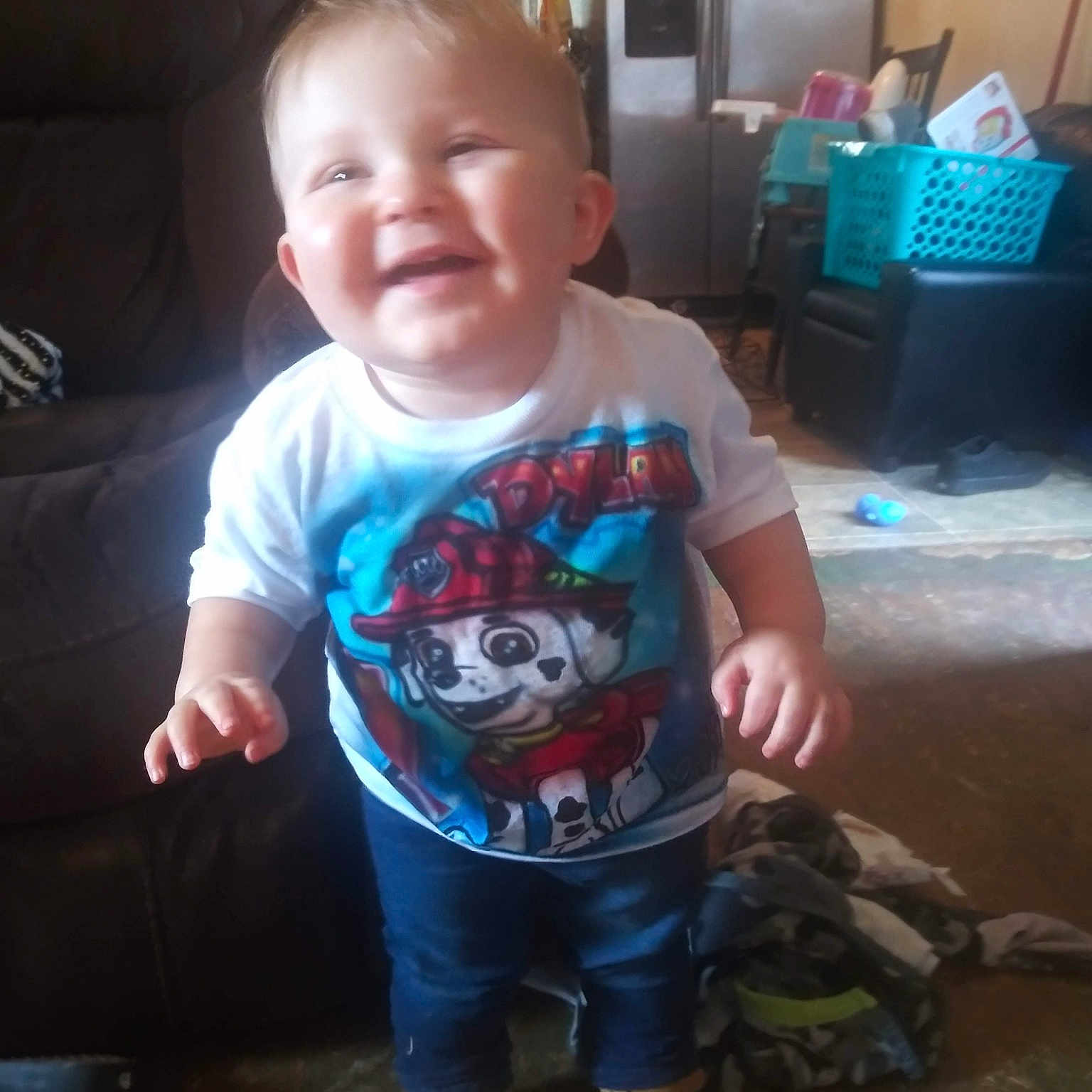 Dylan joined the competition — help win amazing prizes! arm, blue, child, cool, day, facial_expression, fun, person, play, product, skin, smile, toddler