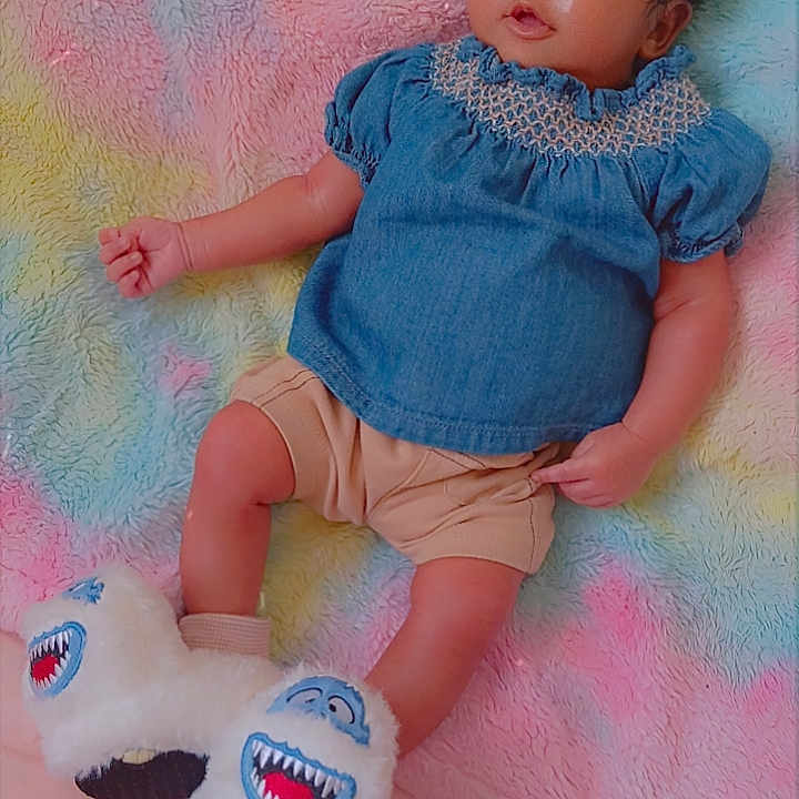 Saonna joined the competition — help win amazing prizes! baby, bodypart, clothing, couch, cushion, face, finger, furniture, hand, hat, head, homedecor, newborn, pants, person, photography, portrait, shorts, sitting, toy