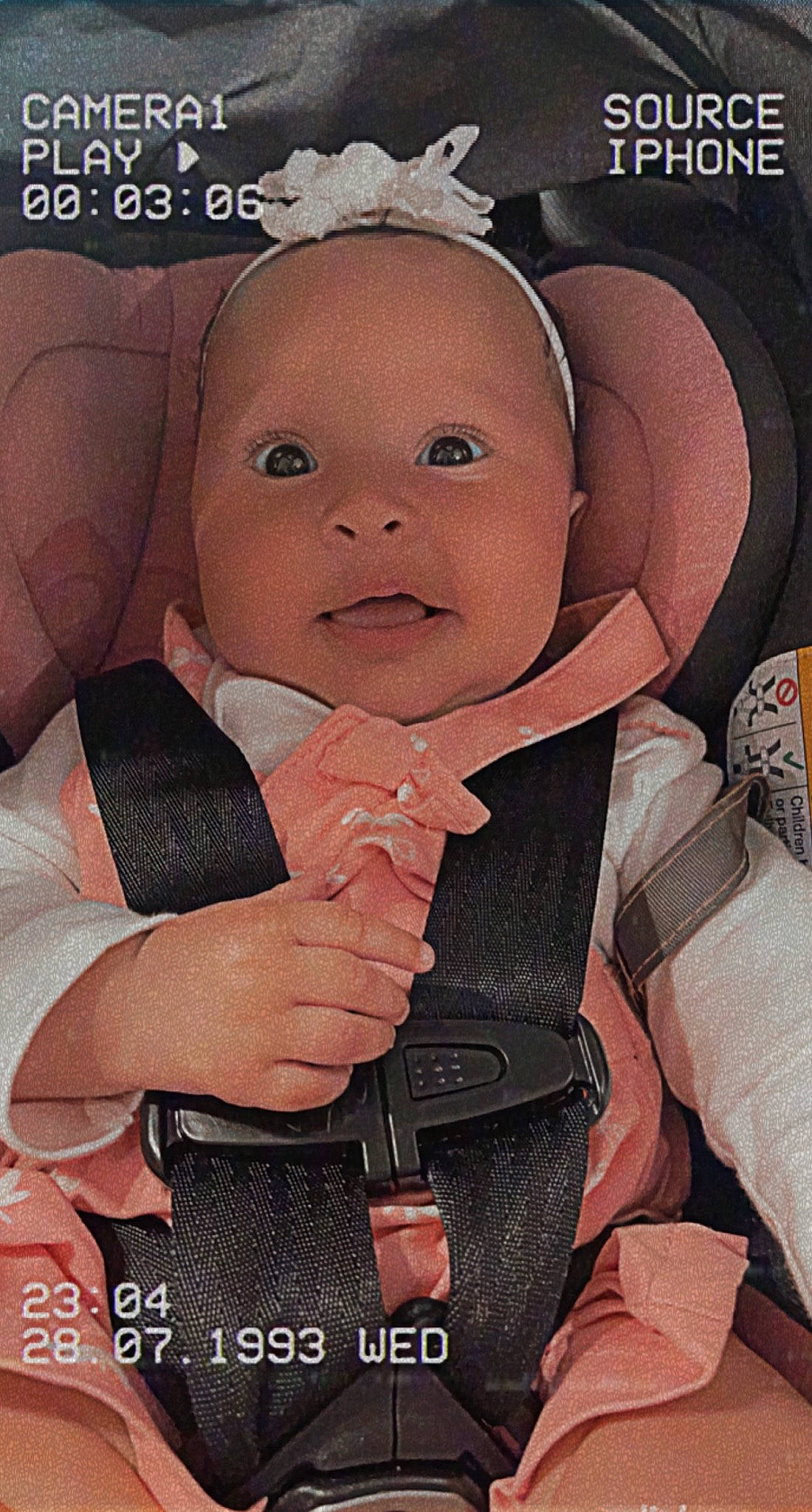 Alani joined the competition — help win amazing prizes! baby, baby_products, baby_toddler_clothing, cheek, child, eye, eyebrow, finger, gesture, happy, head, nose, pattern, person, personal_protective_equipment, photo_caption, pink, skin, smile, thumb