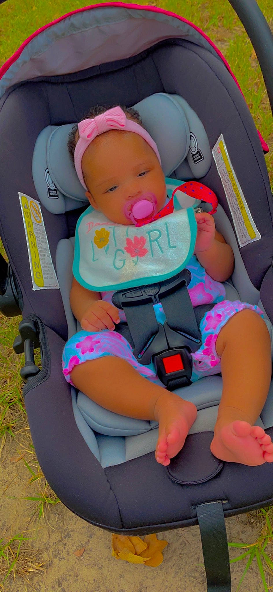 Serenity joined the competition — help win amazing prizes! auto_part, baby, baby_carriage, baby_products, baby_safety, baby_toddler_clothing, car_seat, child, comfort, human_leg, knee, lap, person, pink, product, service, shorts, sitting, thigh, toddler