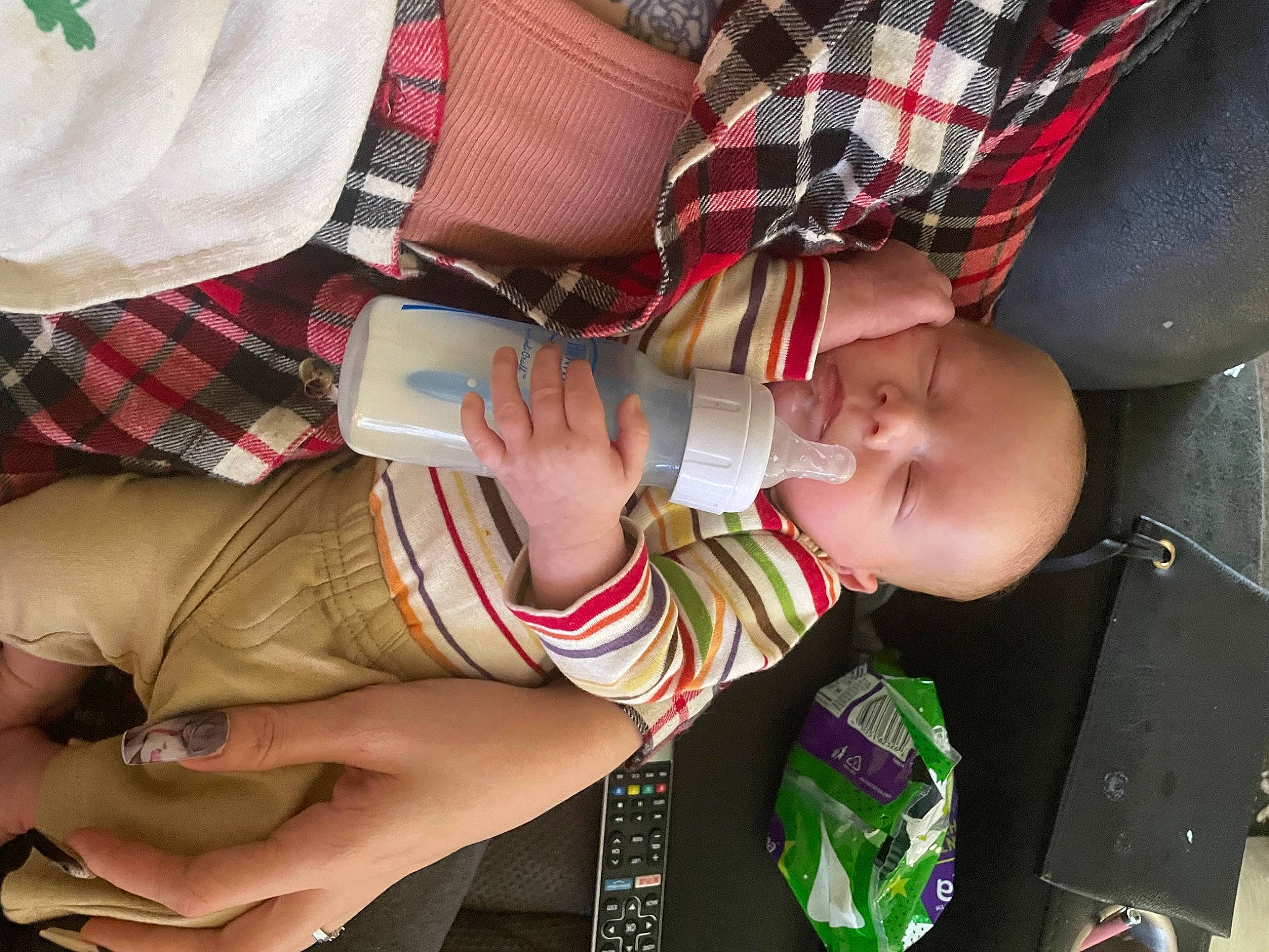 Zander joined the competition — help win amazing prizes! arm, baby, baby_products, baby_toddler_clothing, child, collar, dress_shirt, finger, hand, leg, nail, pattern, person, plaid, sitting, sleeve, tartan, thigh, thumb, toddler