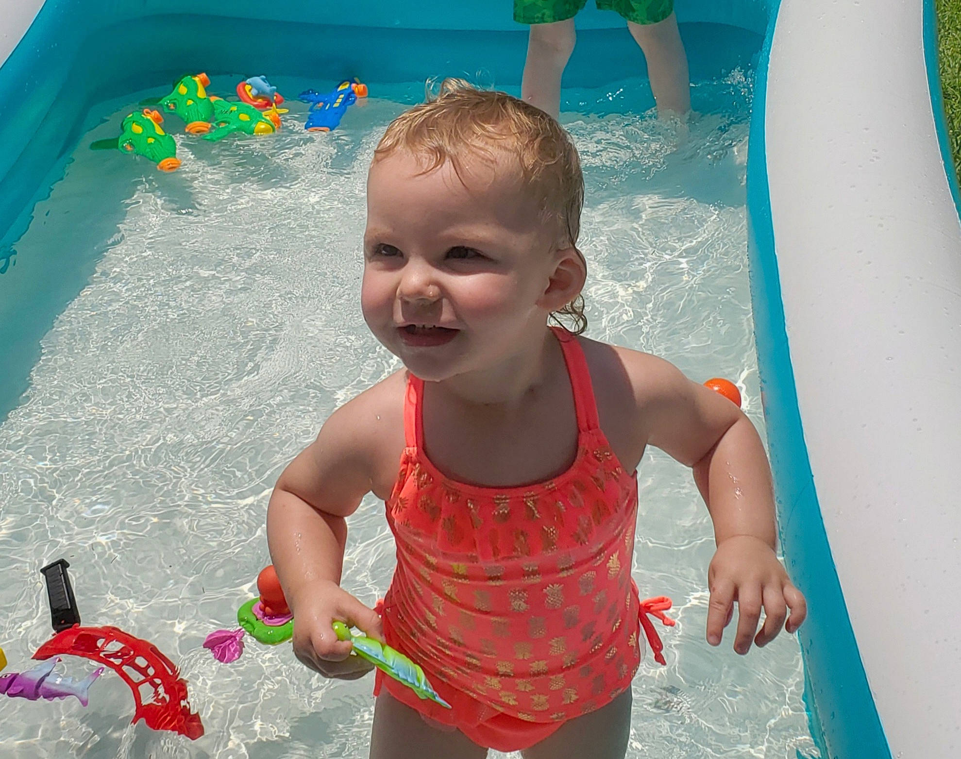 Mavis joined the competition — help win amazing prizes! aqua, baby, baby_toddler_clothing, bathing, blue, child, facial_expression, fun, green, happy, joy, leisure, person, photograph, play, product, recreation, smile, summer, toddler