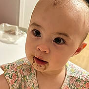 Elena joined the competition — help win amazing prizes! baby, biting, bodypart, bread, clothing, cream, cutlery, dessert, eating, face, finger, food, hand, head, mouth, person, photography, portrait, spoon, t_shirt