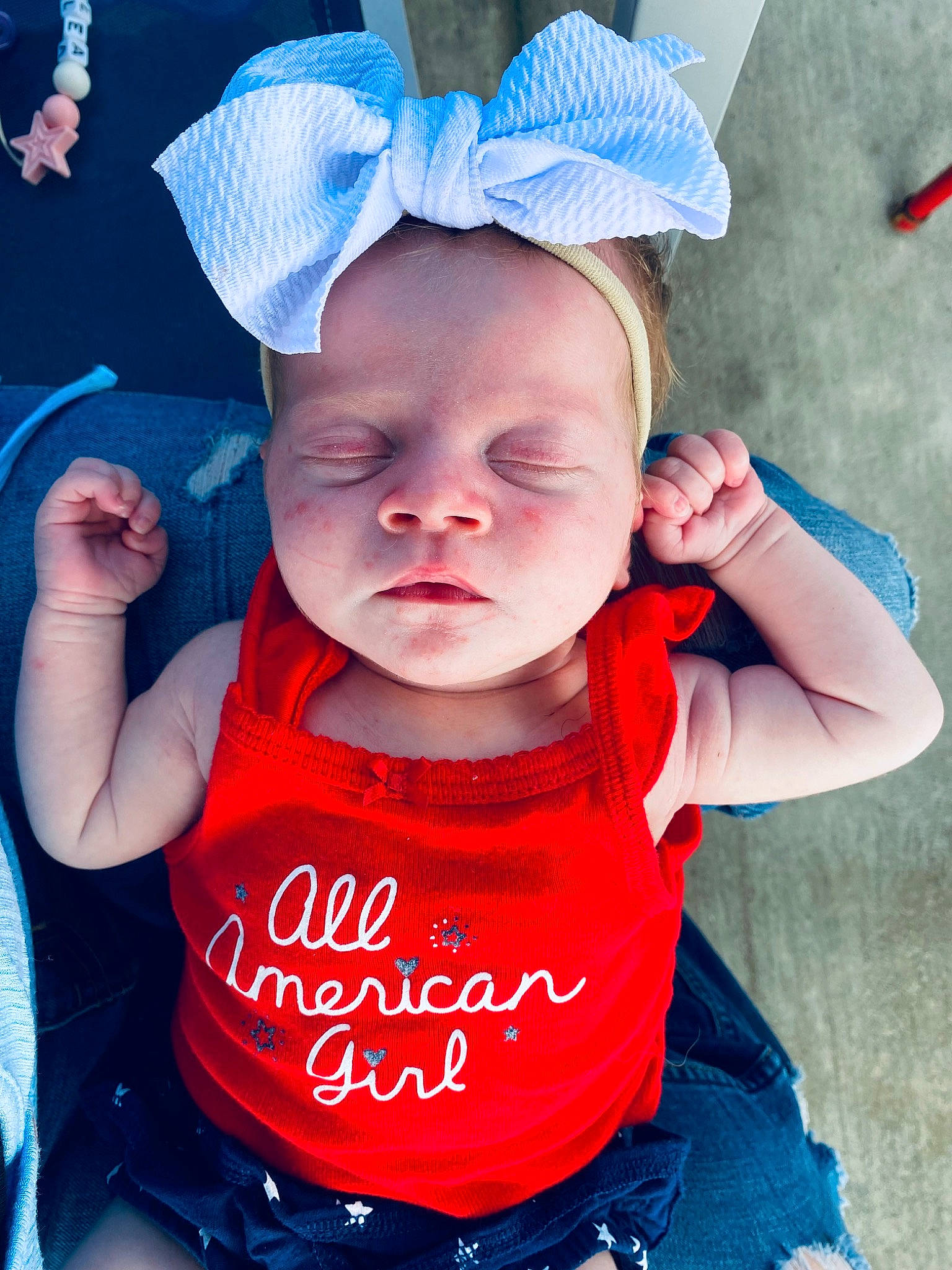 Azalea joined the competition — help win amazing prizes! azure, baby, baby_toddler_clothing, blue, cap, cool, facial_expression, fun, hairstyle, hand, happy, head, lip, mouth, person, pink, product, skin, sleeve, toddler