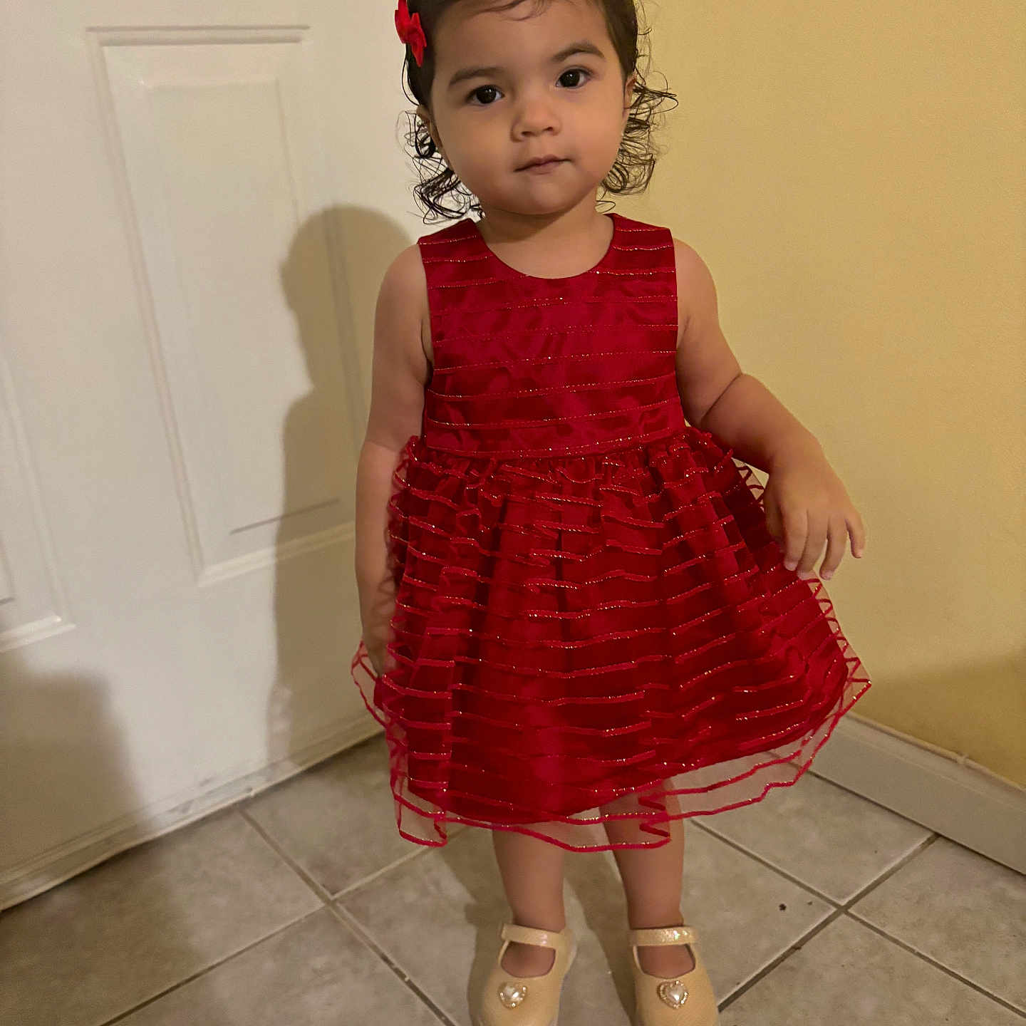 Edlynne joined the competition — help win amazing prizes! bodypart, child, clothing, dress, eveningdress, face, female, finger, footwear, formalwear, girl, hand, head, highheel, person, photography, portrait, sandal, shoe, wood