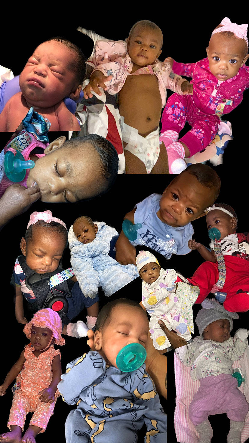 Sevyn joined the competition — help win amazing prizes! arm, baby, black, cheek, clothing, eye, face, facial_expression, flash_photography, happy, head, headwear, human, organ, person, photograph, pink, product, red, skin