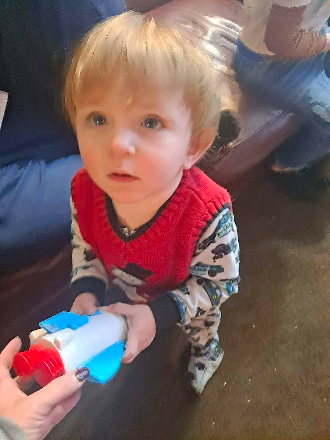 Morgan joined the competition — help win amazing prizes! baby, baby_products, baby_toddler_clothing, carmine, cheek, child, electric_blue, event, flooring, fun, happy, iris, nail, person, plastic, play, sitting, skin, t_shirt, thumb