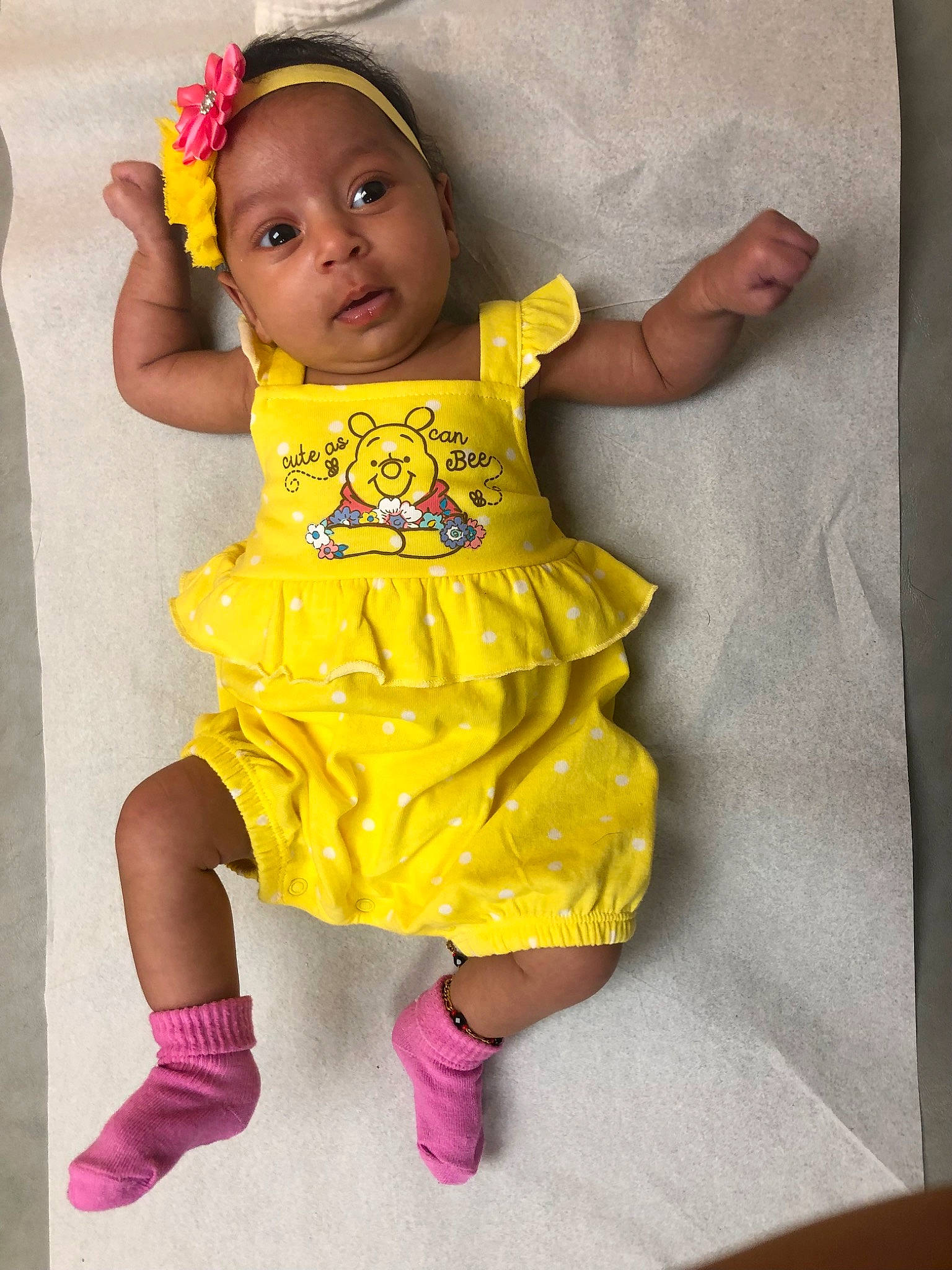Jaylaniece is registered to the contest to win money with this photo: baby, baby_toddler_clothing, cheek, child, design, dress, eye, fun, happy, magenta, nose, orange, person, pink, skin, sleeve, t_shirt, textile, thumb, toddler