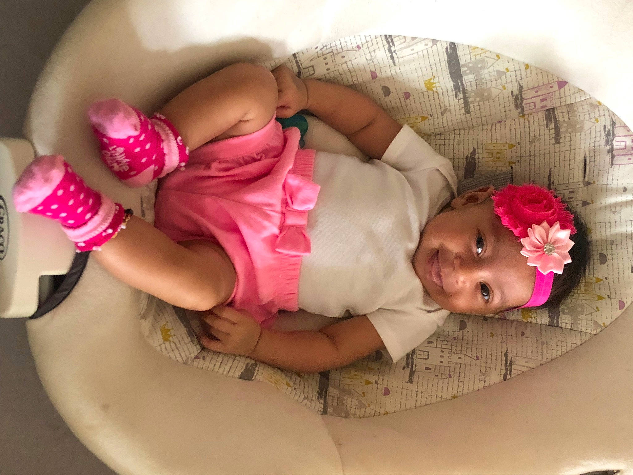 Jaylaniece joined the competition — help win amazing prizes! arm, baby, baby_toddler_clothing, cheek, comfort, eye, facial_expression, finger, hand, head, headgear, headwear, human_body, joy, leg, mouth, organ, person, pink, product