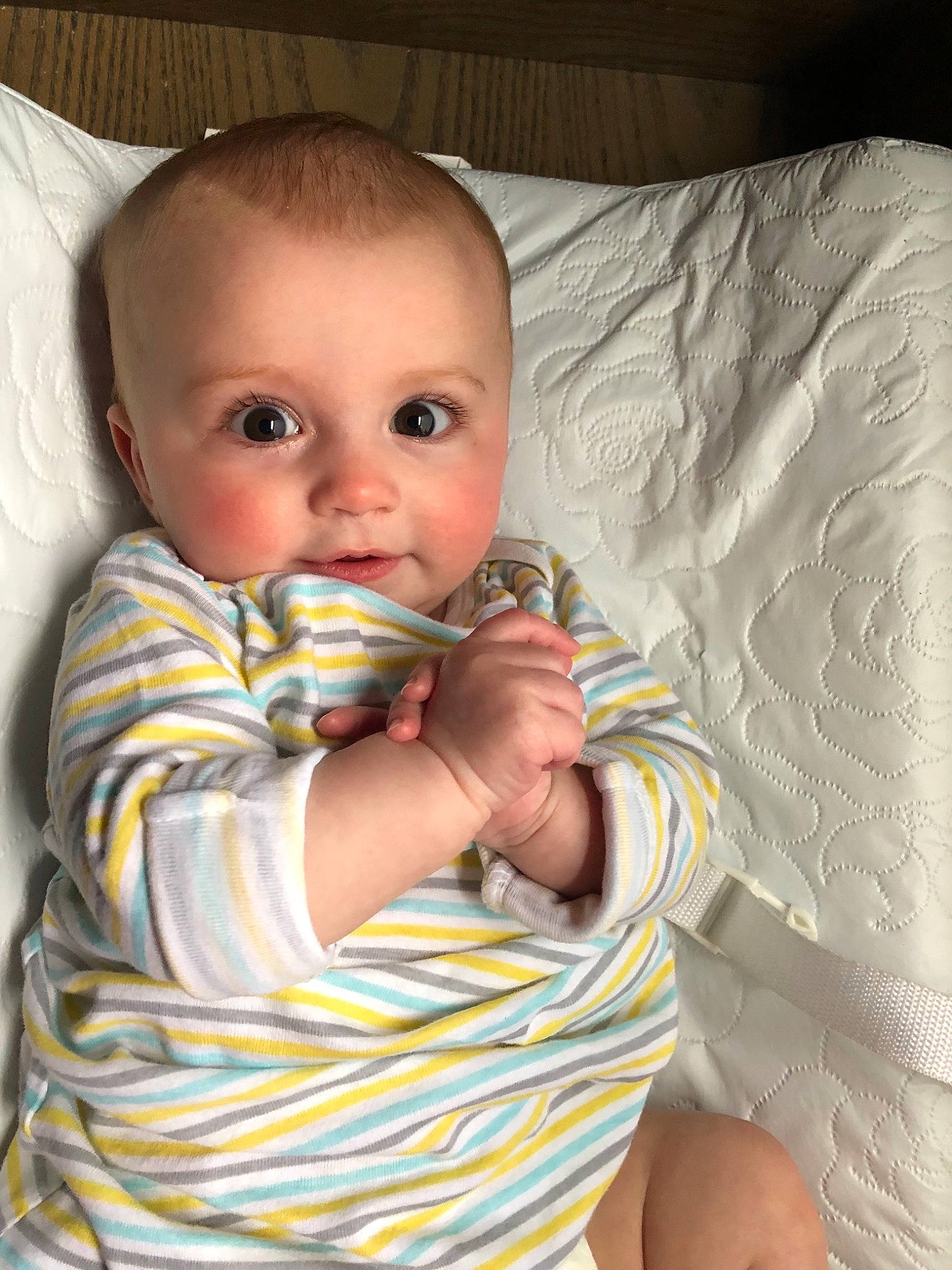 Dorothy joined the competition — help win amazing prizes! baby, baby_products, cheek, child, eye, finger, linens, mouth, nose, person, product, skin, toddler