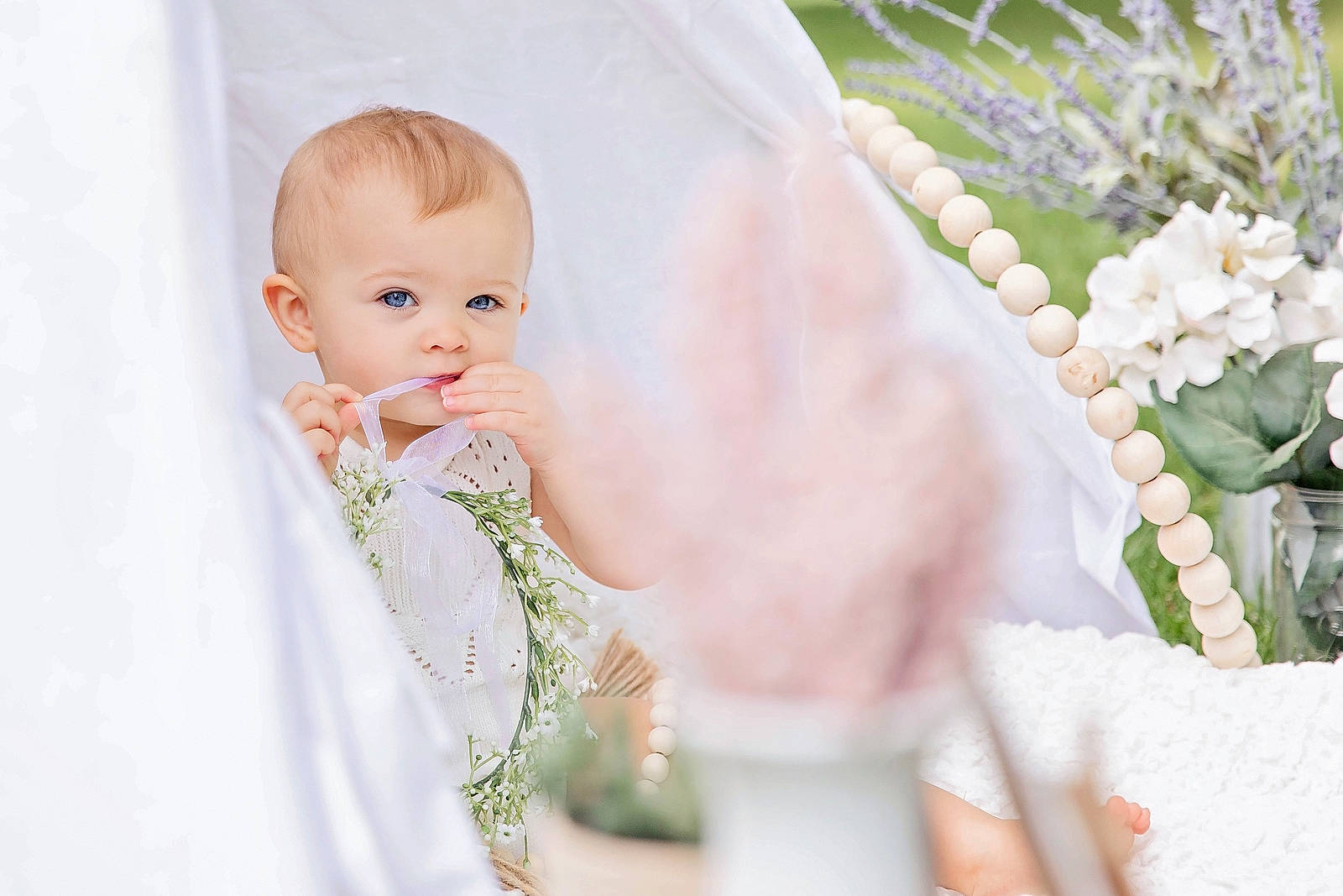 Landree Jett joined the competition — help win amazing prizes! aqua, baby, baby_toddler_clothing, bridal_clothing, dress, facial_expression, gesture, grass, hand, happy, outerwear, people, people_in_nature, person, petal, plant, product, skin, sleeve, textile