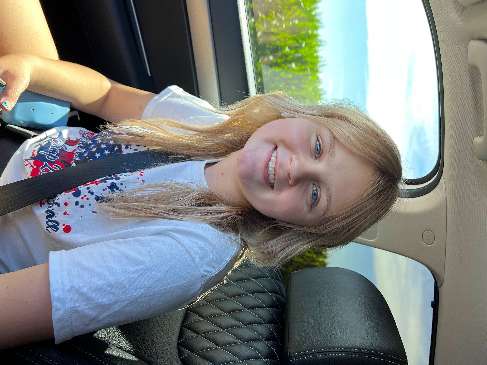 Brooklyn joined the competition — help win amazing prizes! auto_part, automotive_design, automotive_exterior, beauty, car, comfort, elbow, eye, facial_expression, gesture, hairstyle, happy, joy, motor_vehicle, person, plant, smile, thigh, tree, vehicle