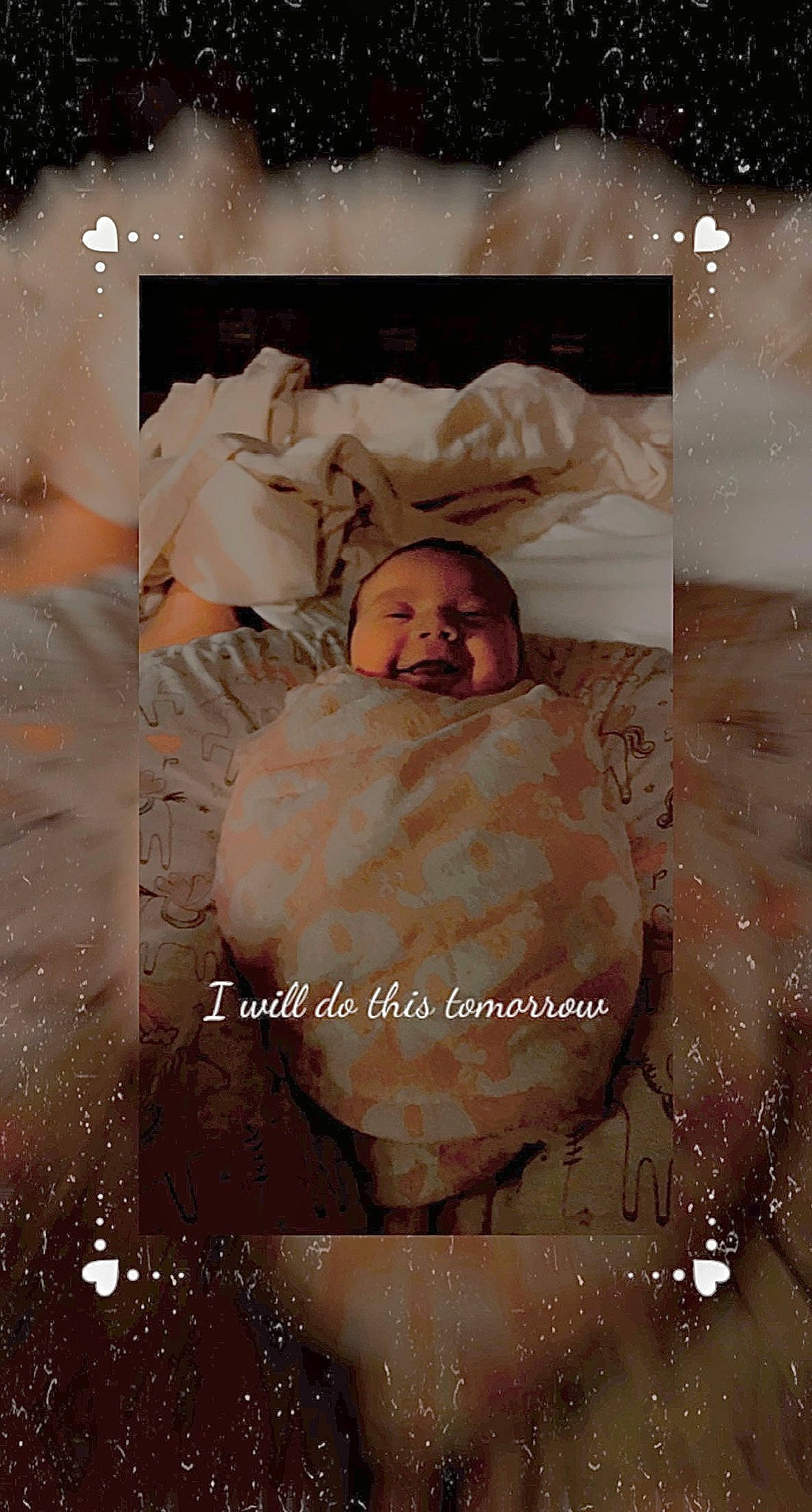 Miyah joined the competition — help win amazing prizes! adaptation, art, baby, cheek, child, facial_expression, flash_photography, font, happy, organism, pattern, person, petal, photo_caption, photomontage, poster, room, smile, space, textile