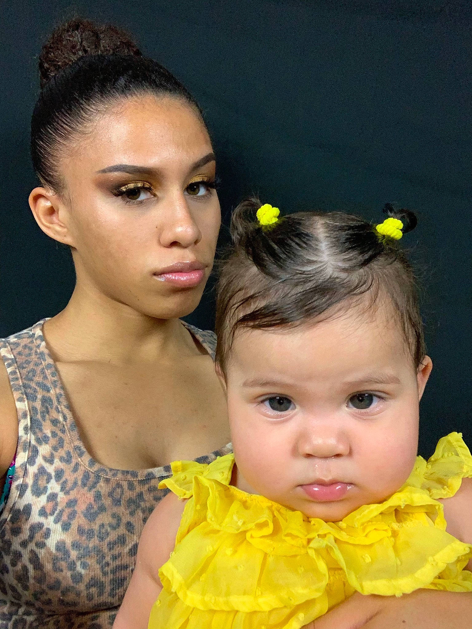 Marina joined the competition — help win amazing prizes! beauty, black_hair, chignon, child, child_model, croydon_facelift, daughter, ear, face, fashion, fashion_accessory, fashion_design, hair, hair_accessory, hairstyle, headband, person, yellow