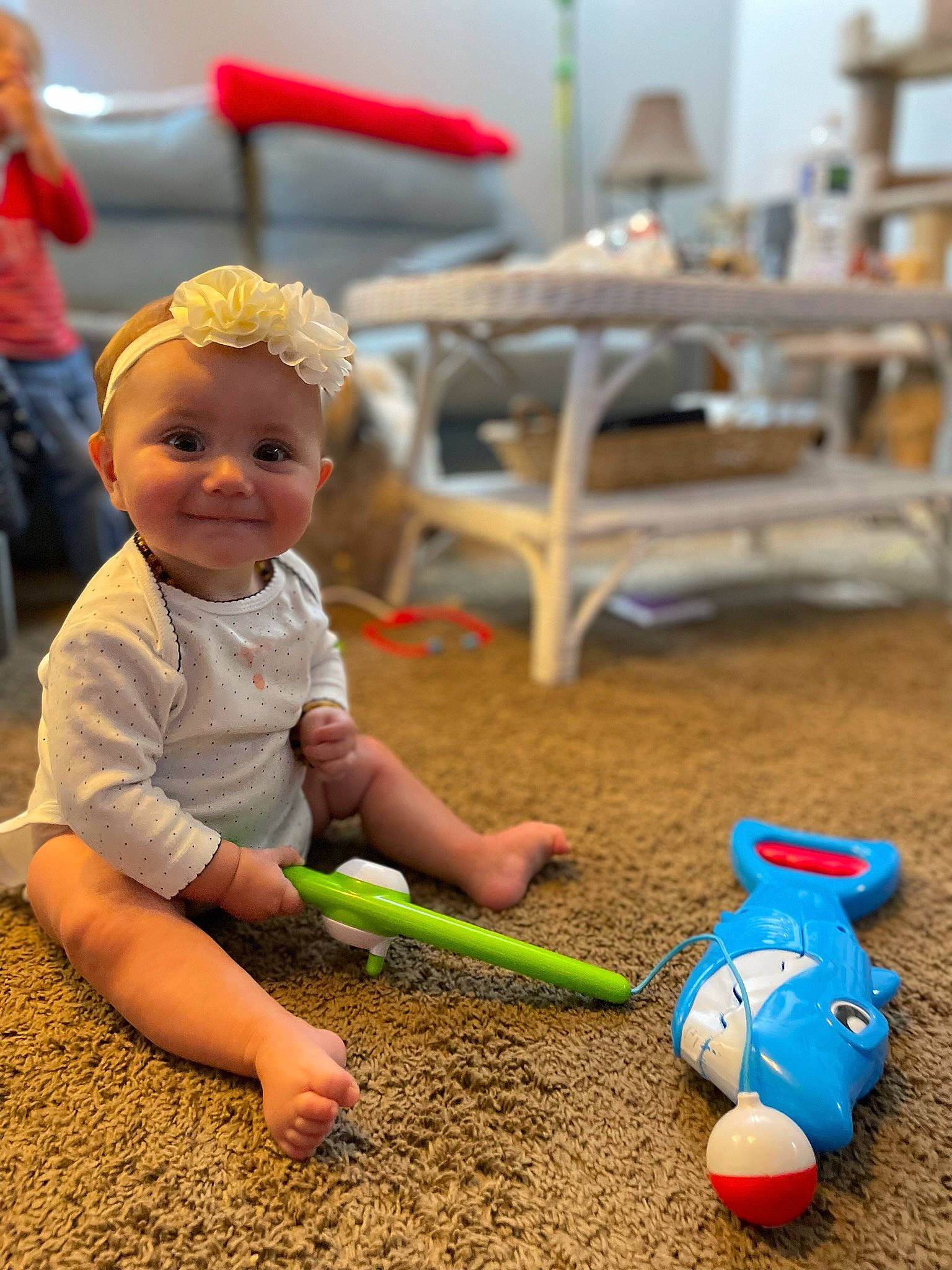 Sommer is registered to the contest to win money with this photo: baby, baby_playing_with_toys, baby_toddler_clothing, child, flooring, fun, grass, happy, joy, leisure, person, play, recreation, sand, sitting, smile, soil, toddler, toy, toy_vehicle