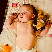 Alena joined the competition — help win amazing prizes! baby, bed, blanket, child, cute, diaper, hand, head, indoors, infant, nap, pacifier, peaceful, person, plush_toy, resting, rubber_duck, skin, sleeping, soft_toy