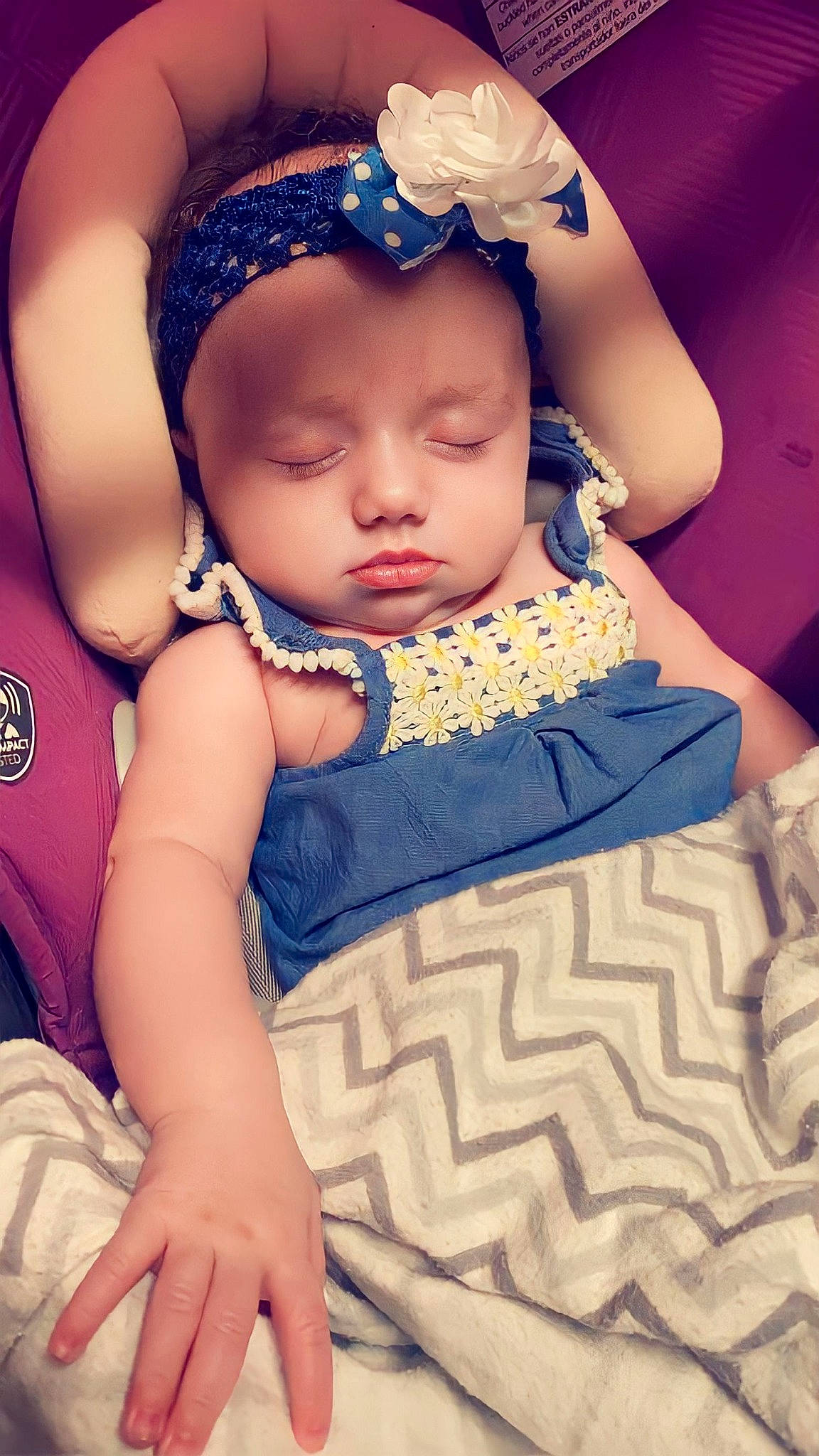 Journey joined the competition — help win amazing prizes! baby, baby_sleeping, baby_toddler_clothing, blue, cap, child, comfort, electric_blue, eye, eyelash, flash_photography, fun, happy, headgear, headpiece, iris, nail, pattern, person, skin