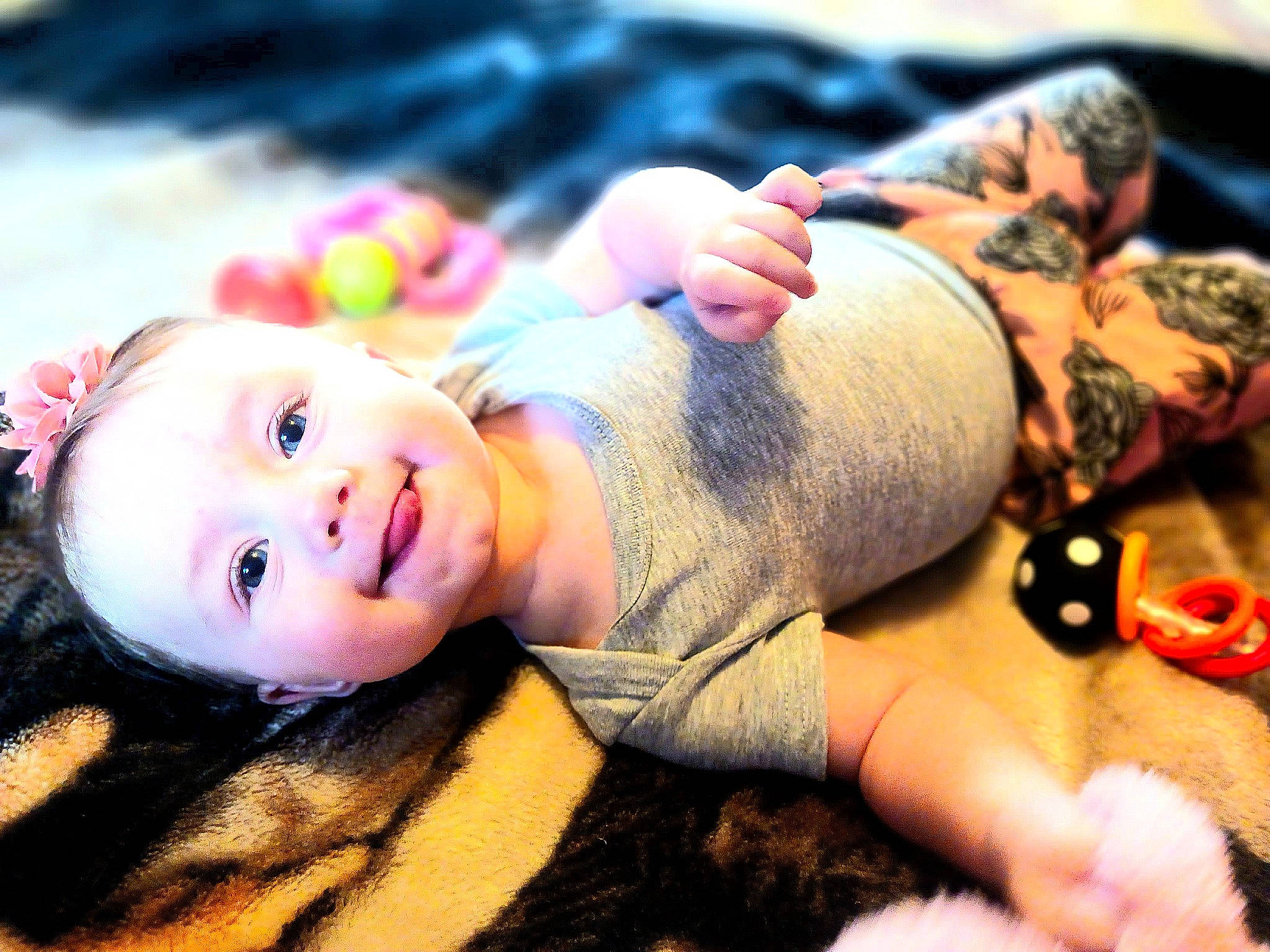 Journey joined the competition — help win amazing prizes! abdomen, baby, black_hair, child, elbow, flash_photography, fun, happy, human_leg, nail, person, plant, skin, smile, tattoo, thigh, toddler, toy, tree, trunk