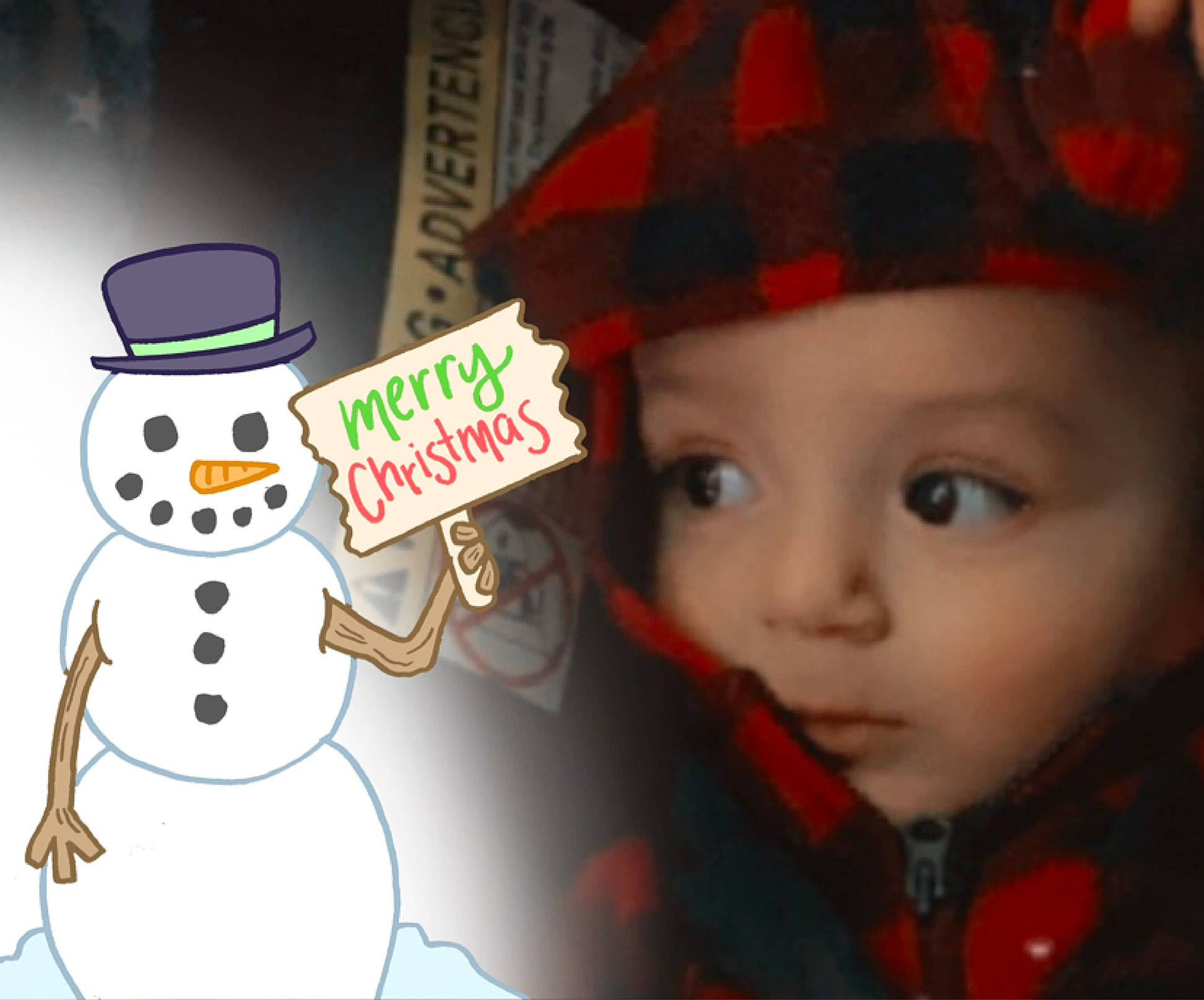 Axl joined the competition — help win amazing prizes! baby, beanie, bonnet, cheek, christmas, costume_accessory, costume_hat, creative_arts, fictional_character, headgear, headwear, holiday, knit_cap, person, pleased, snowman, winter