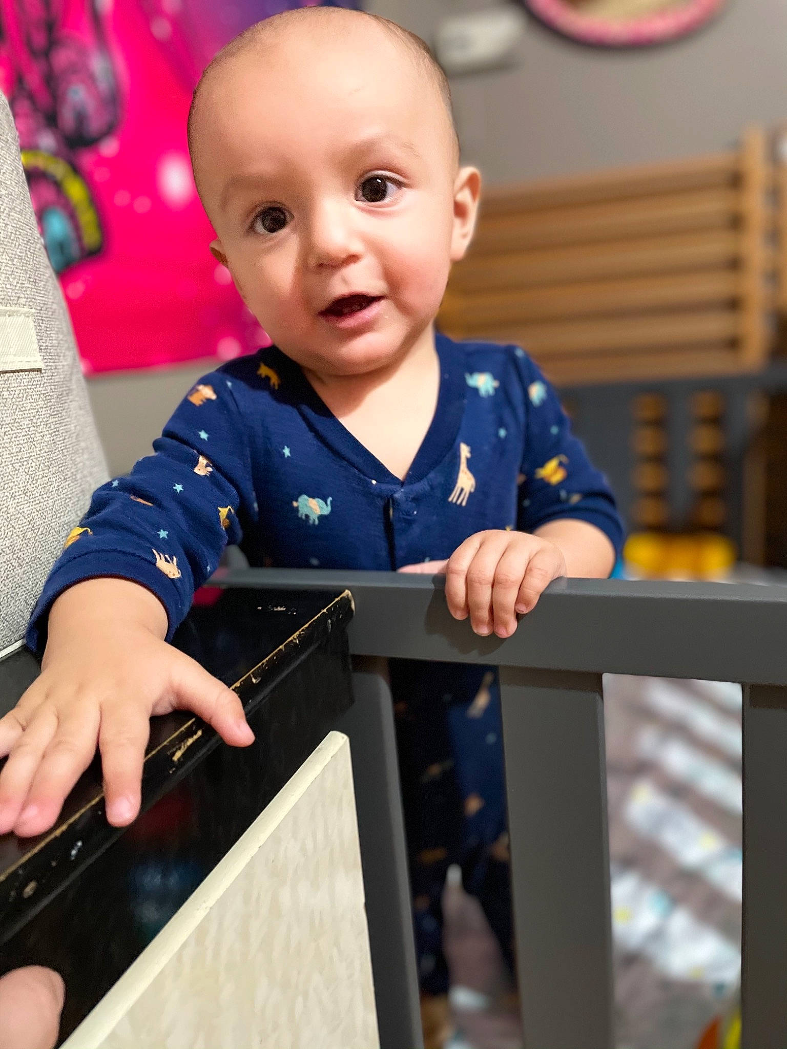 Axl is registered to the contest to win money with this photo: baby, baby_products, baby_toddler_clothing, child, ear, finger, mouth, nail, person, play, sleeve, toddler