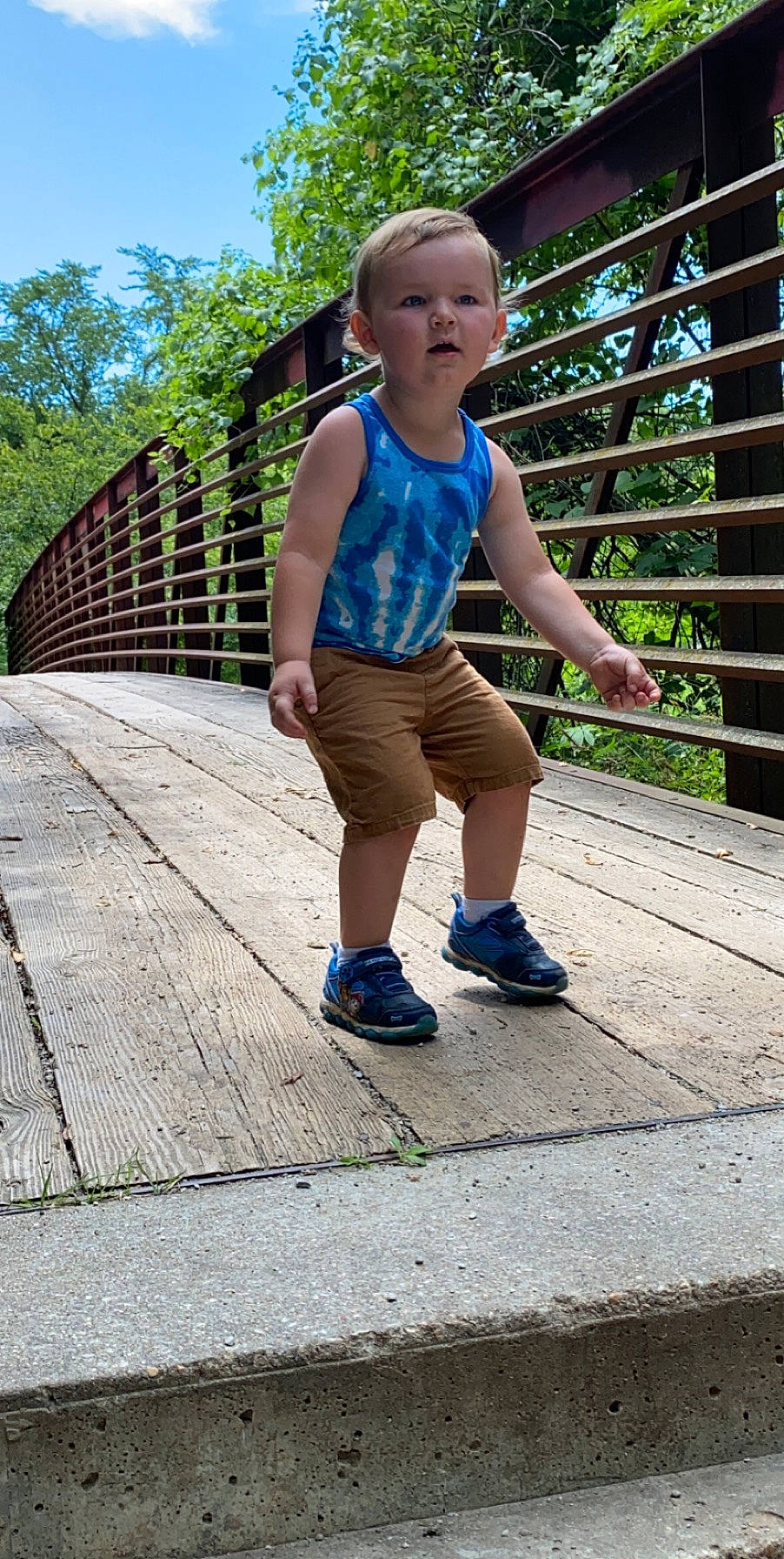 Carter is registered to the contest to win money with this photo: blue, child, electric_blue, leisure, person, play, recreation, smile, summer, toddler, vacation