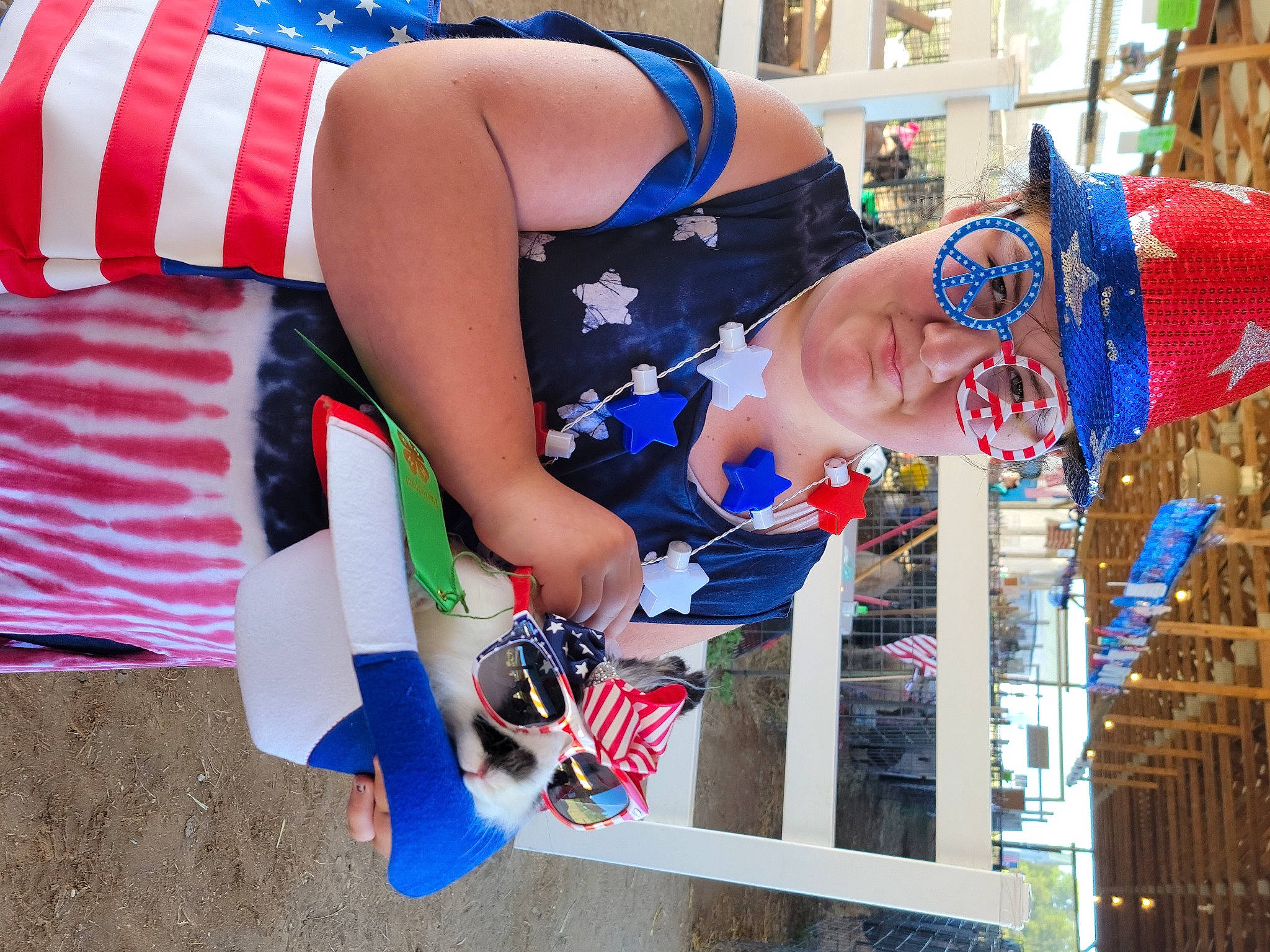 Della joined the competition — help win amazing prizes! abdomen, blue, chest, competition_event, elbow, electric_blue, event, flag, flag_day_usa, flag_of_the_united_states, fun, headwear, human_leg, leisure, navel, person, recreation, red, swimwear, textile