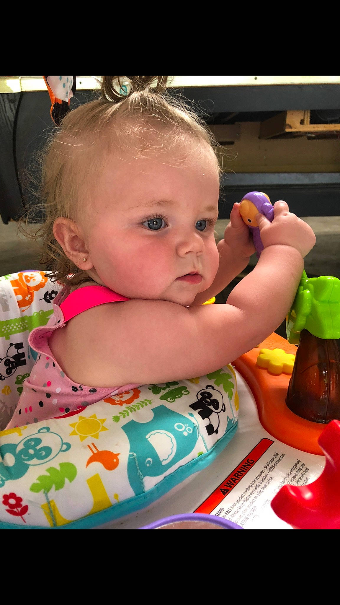 Sloane joined the competition — help win amazing prizes! arm, baby, baby_toddler_clothing, cheek, ear, eye, eyelash, facial_expression, finger, hairstyle, head, iris, lip, mouth, nose, organ, person, pink, product, skin